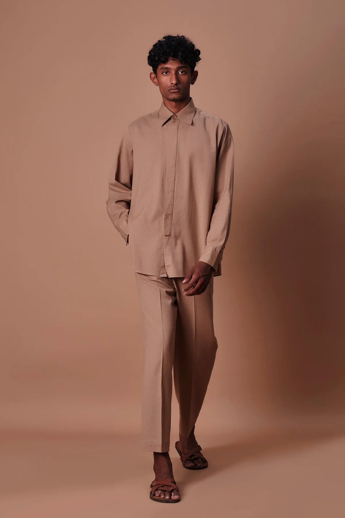 Men's Brown Ankle Pants
