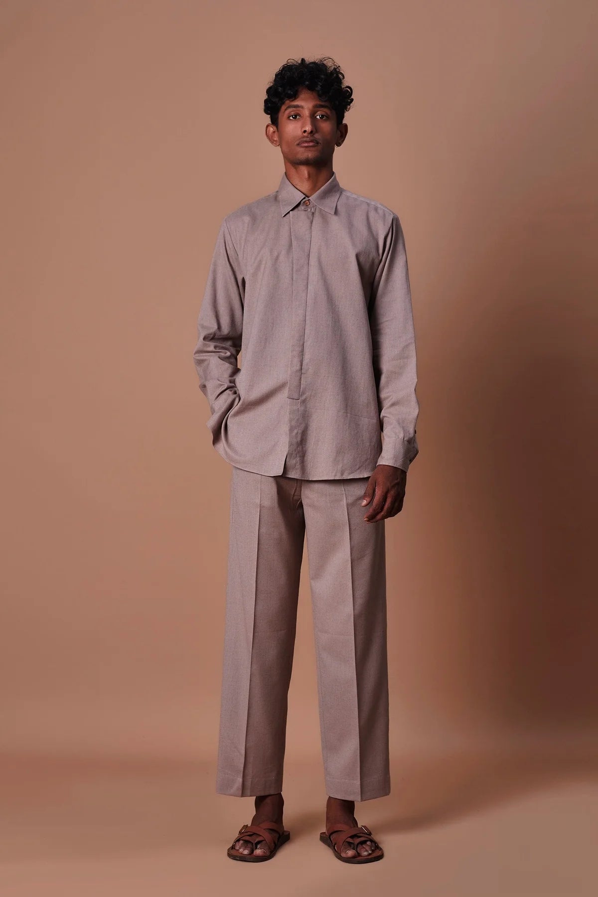 Men's Grey Ankle Pants