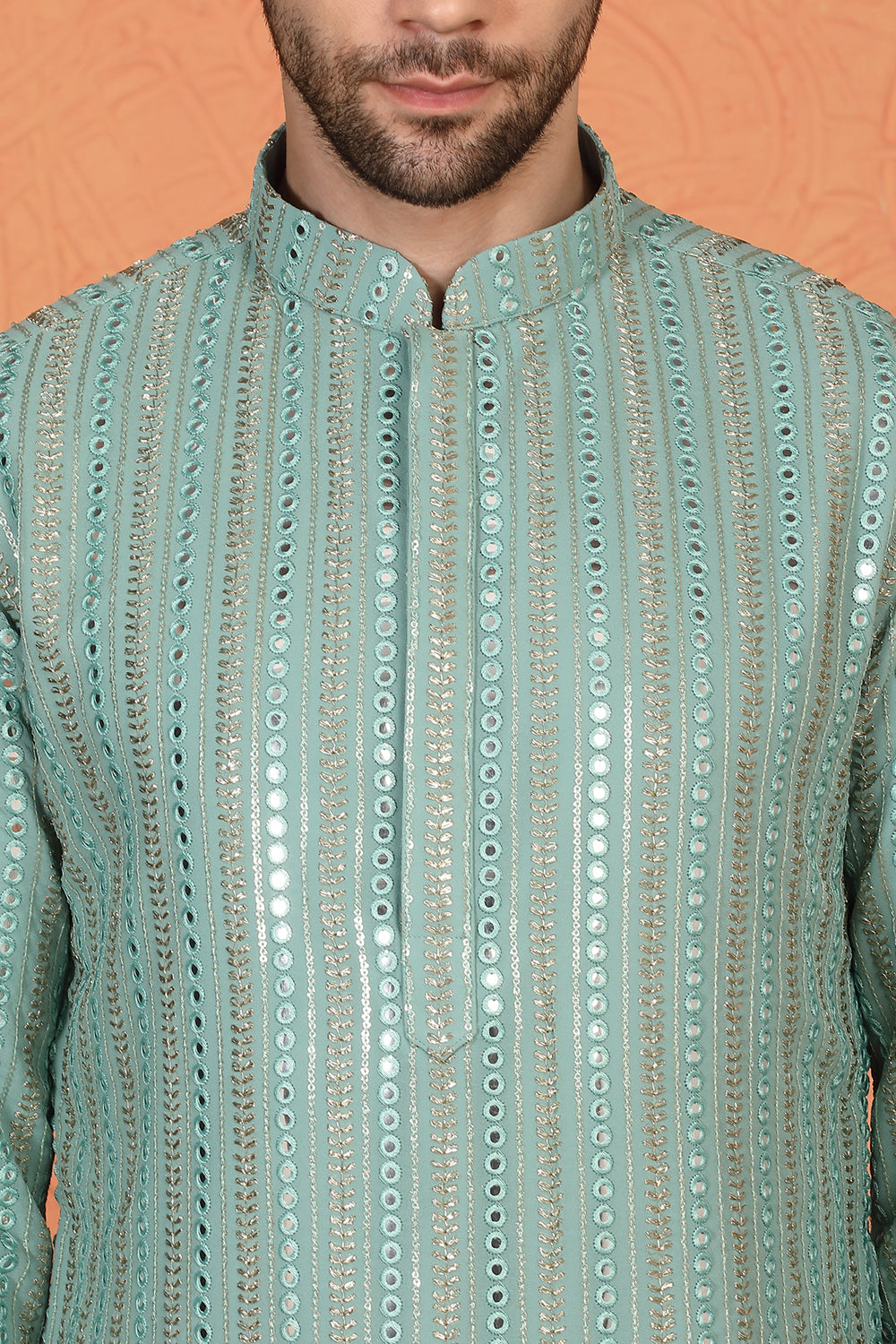 Mihir Embroidered Kurta with Loose Fit Back Elastic Parallel Pants