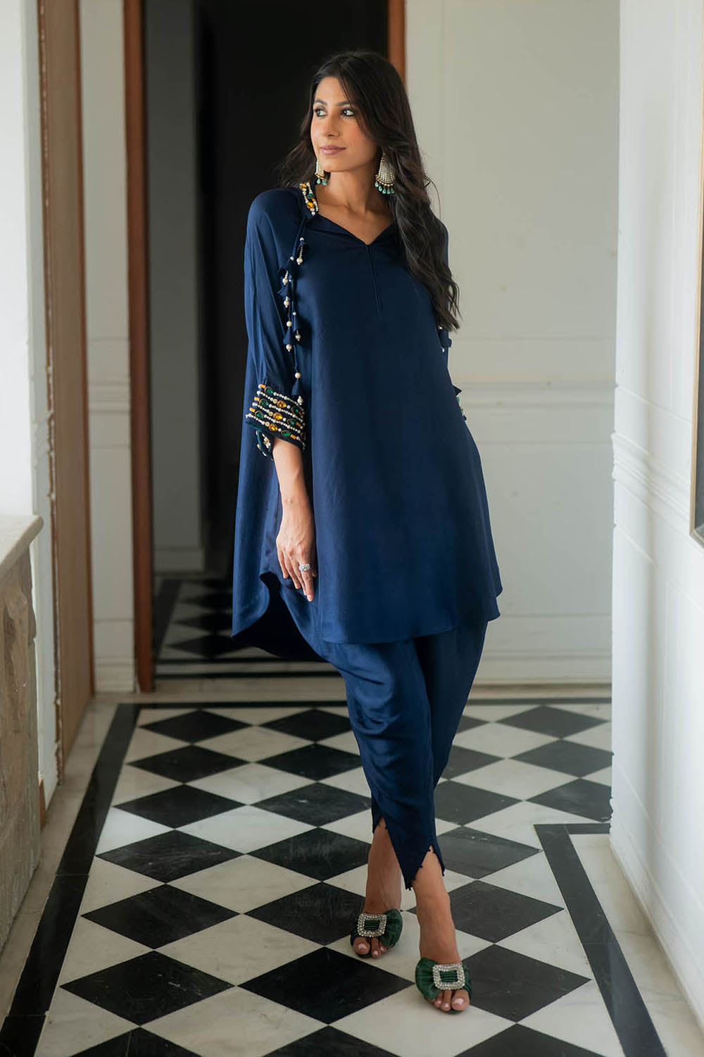 Navy Embellished Co-Ord Set