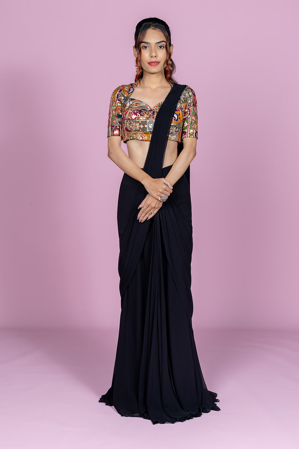 Nightshade Drape Saree