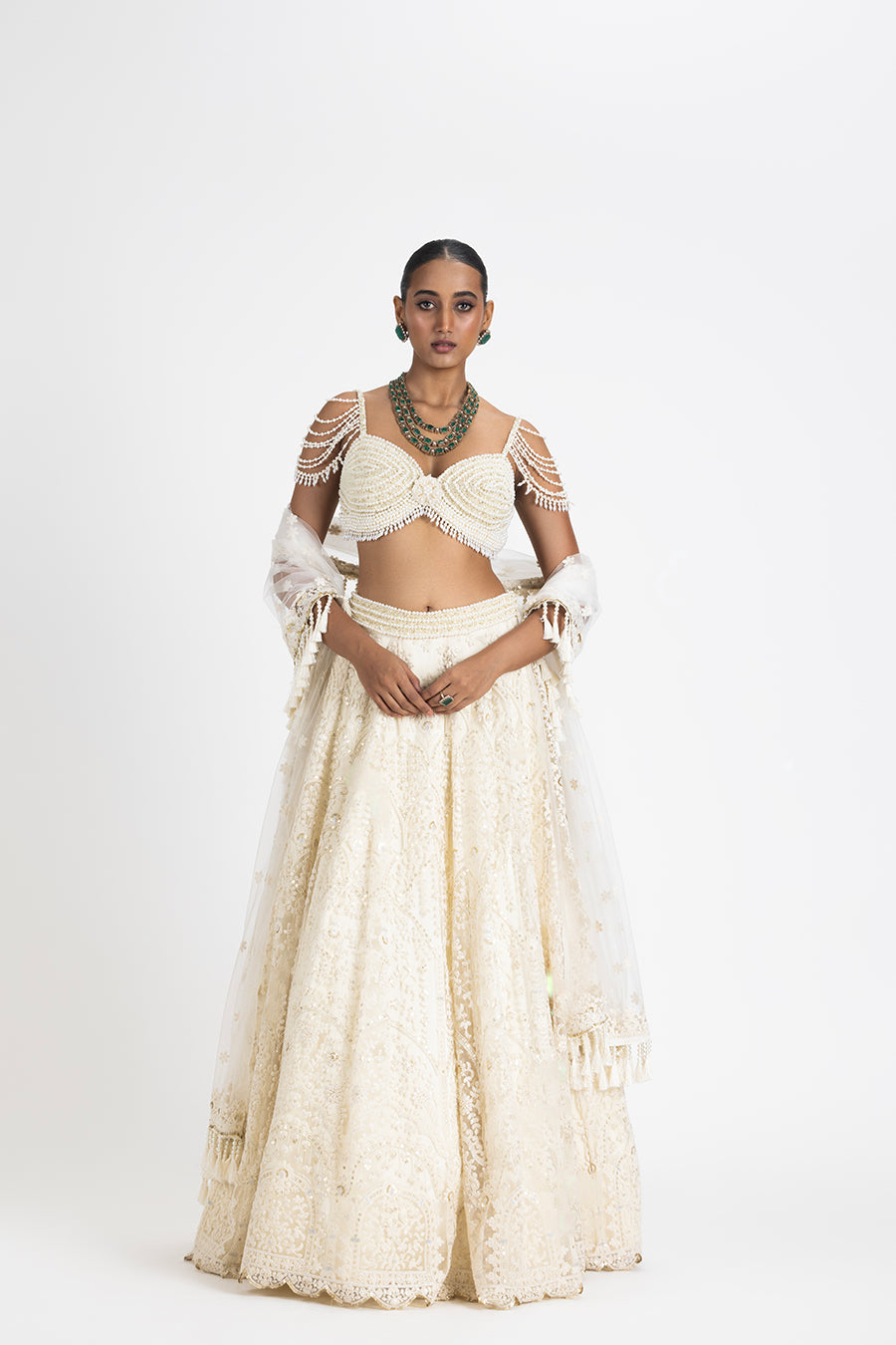 OFF WHITE LEHENGA SET