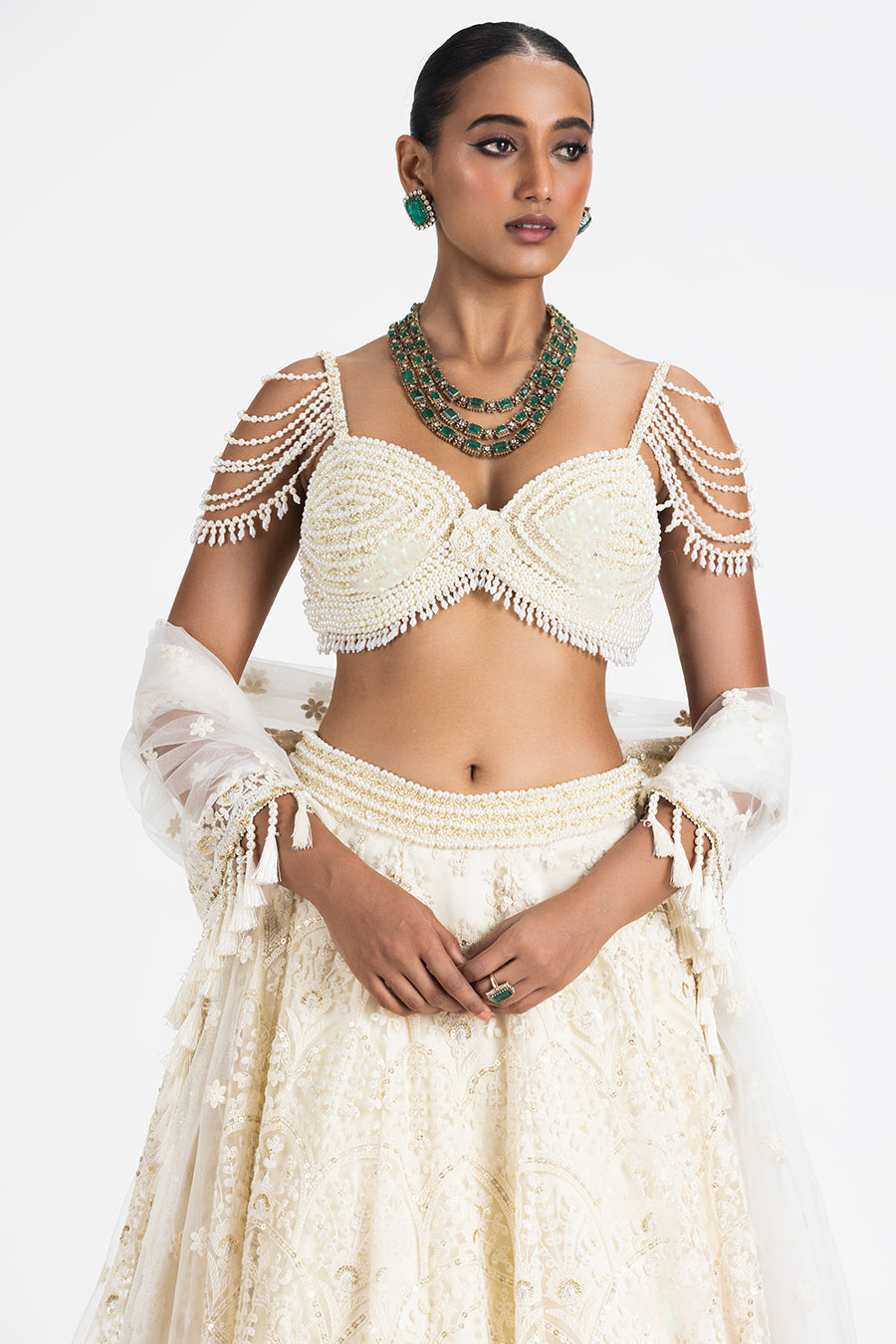 OFF WHITE LEHENGA SET