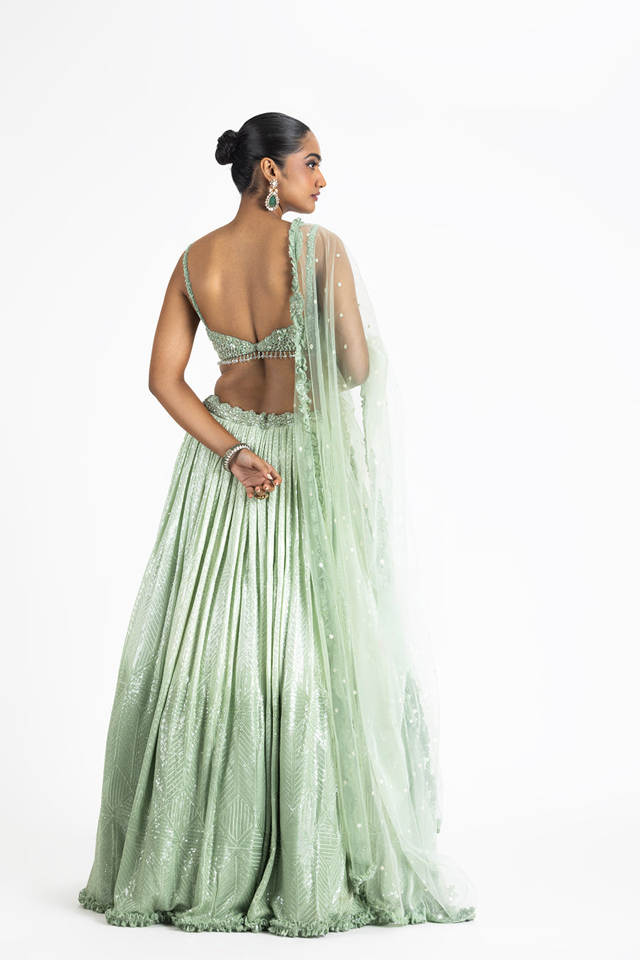 JADE GREEN OMBRE LEHENGA SET