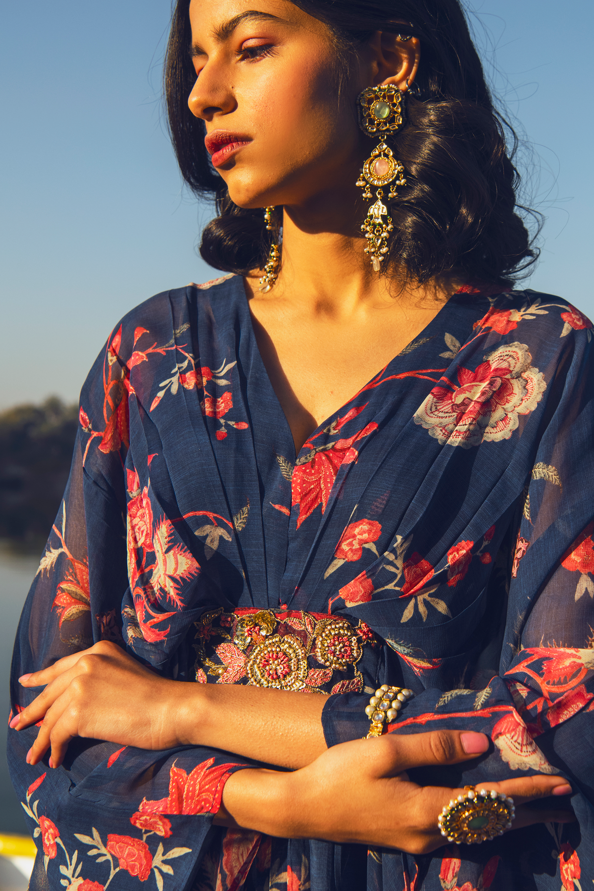 HAZEL KAFTAN – INDIGO CHINTZ