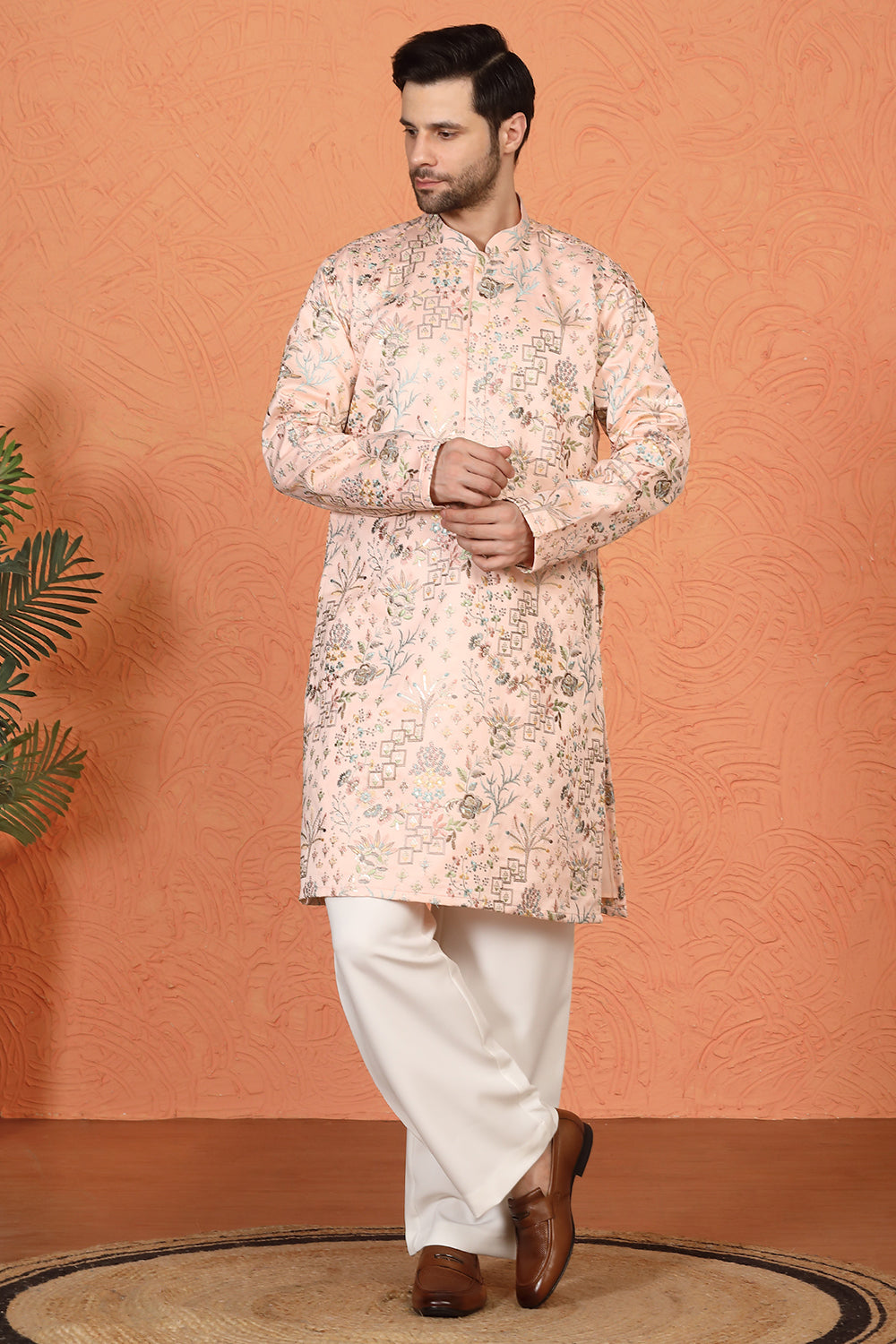 Phool Jahaan All Over Embroidered Kurta with Loose Fit Parallel Pants