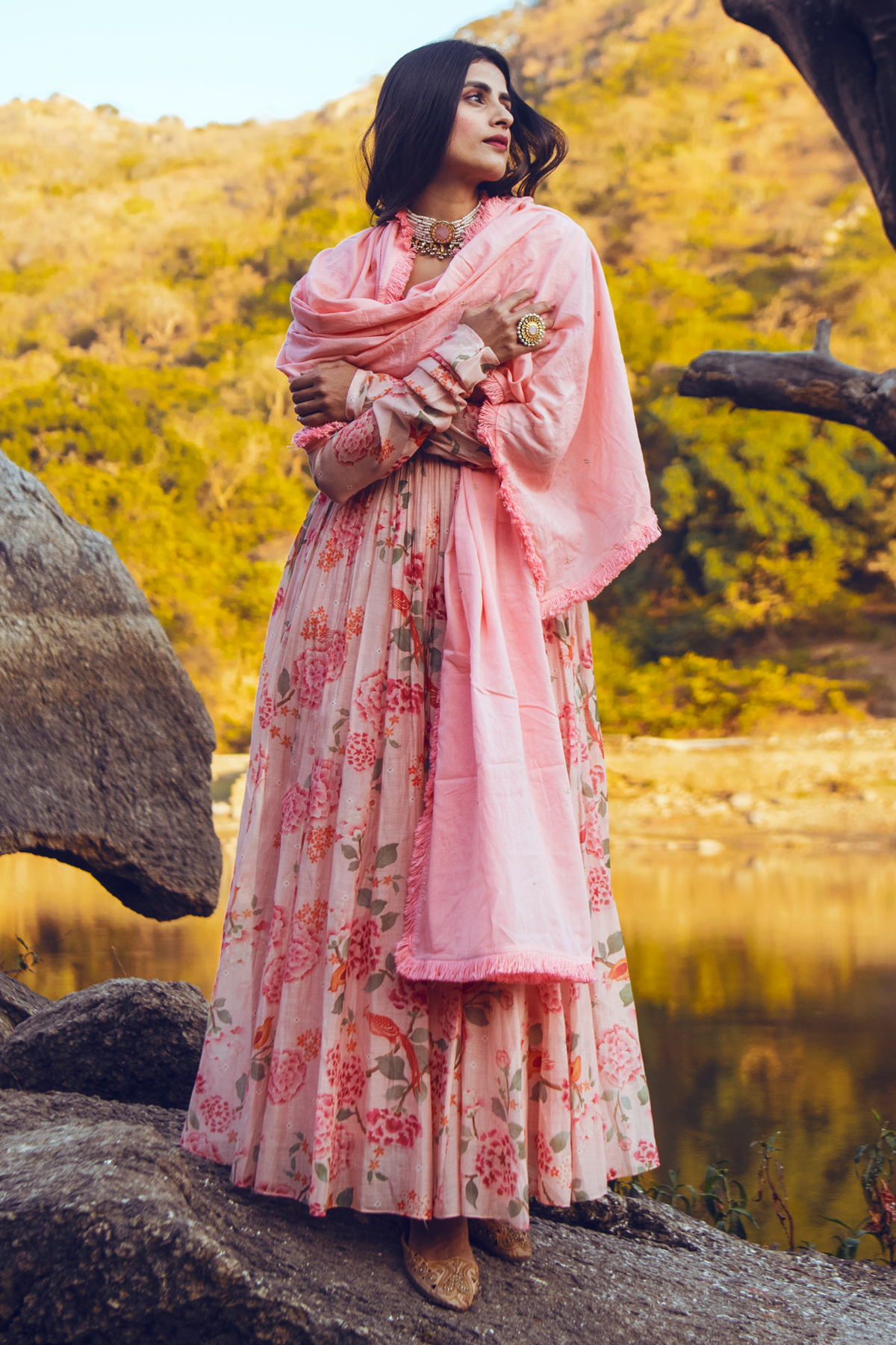 LISA ANARKALI SET – PINK