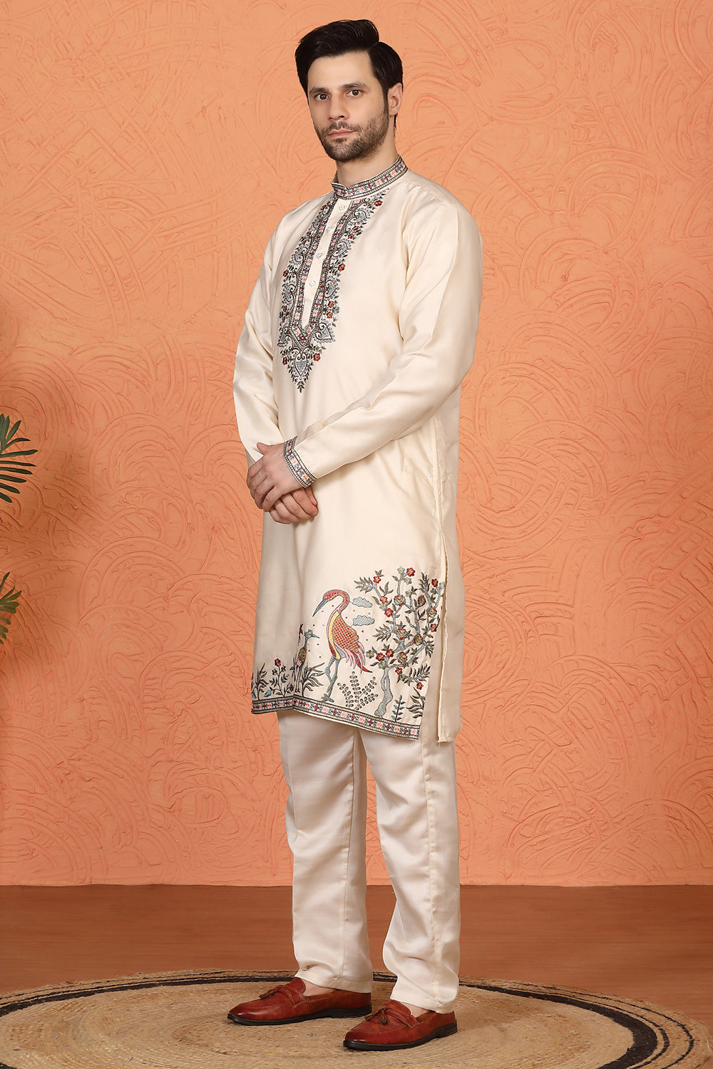 Pushp-Van Embroidered Kurta with Back Elastic Pants