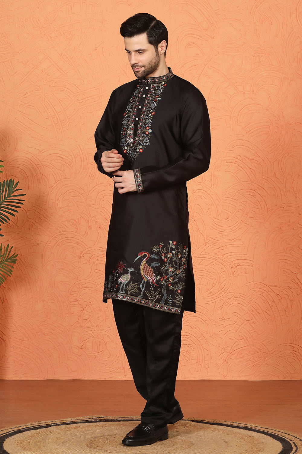 Pushp-Van Embroidered Kurta with Back Elastic Pants