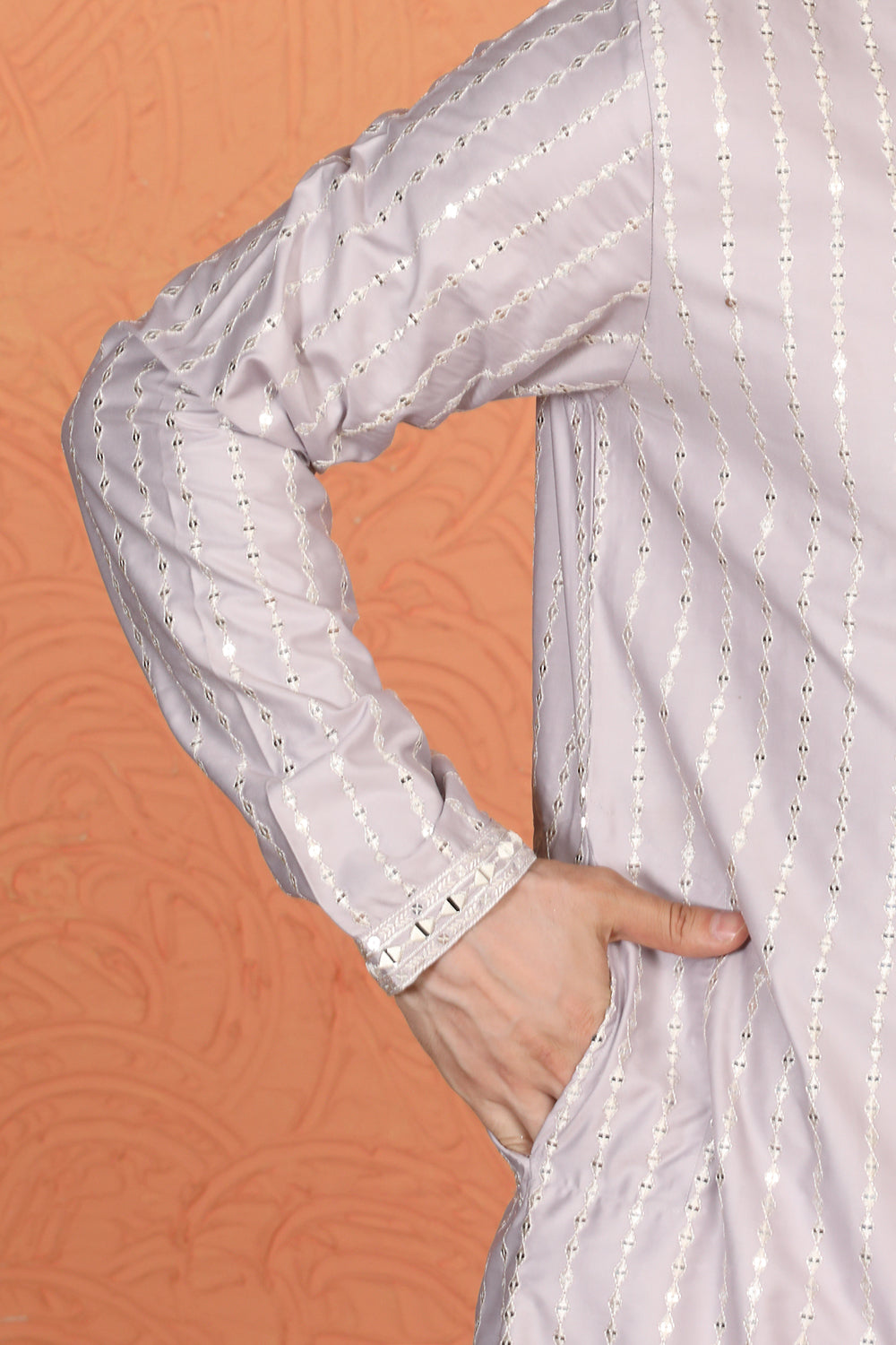 Raas Mirror Embroidered Kurta with Loose Fit Parallel Pants And Dupatta