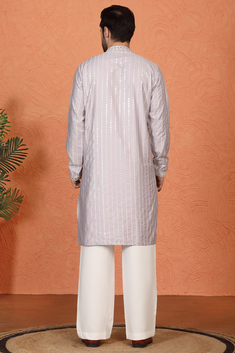Raas Mirror Embroidered Kurta with Loose Fit Parallel Pants And Dupatta