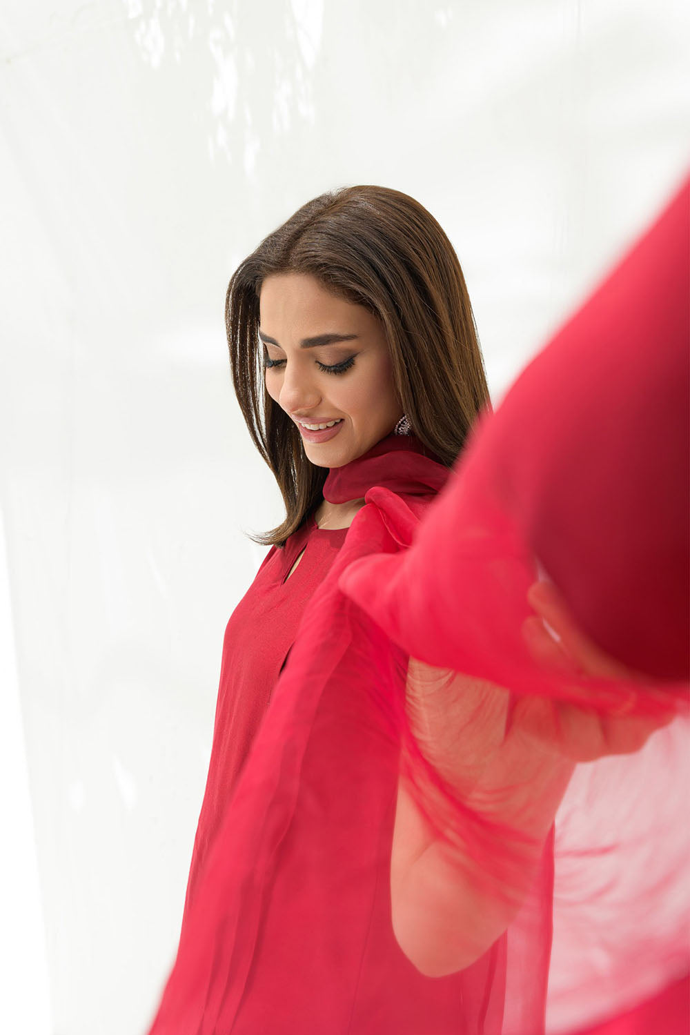 Red solid Farshi Salwar Set