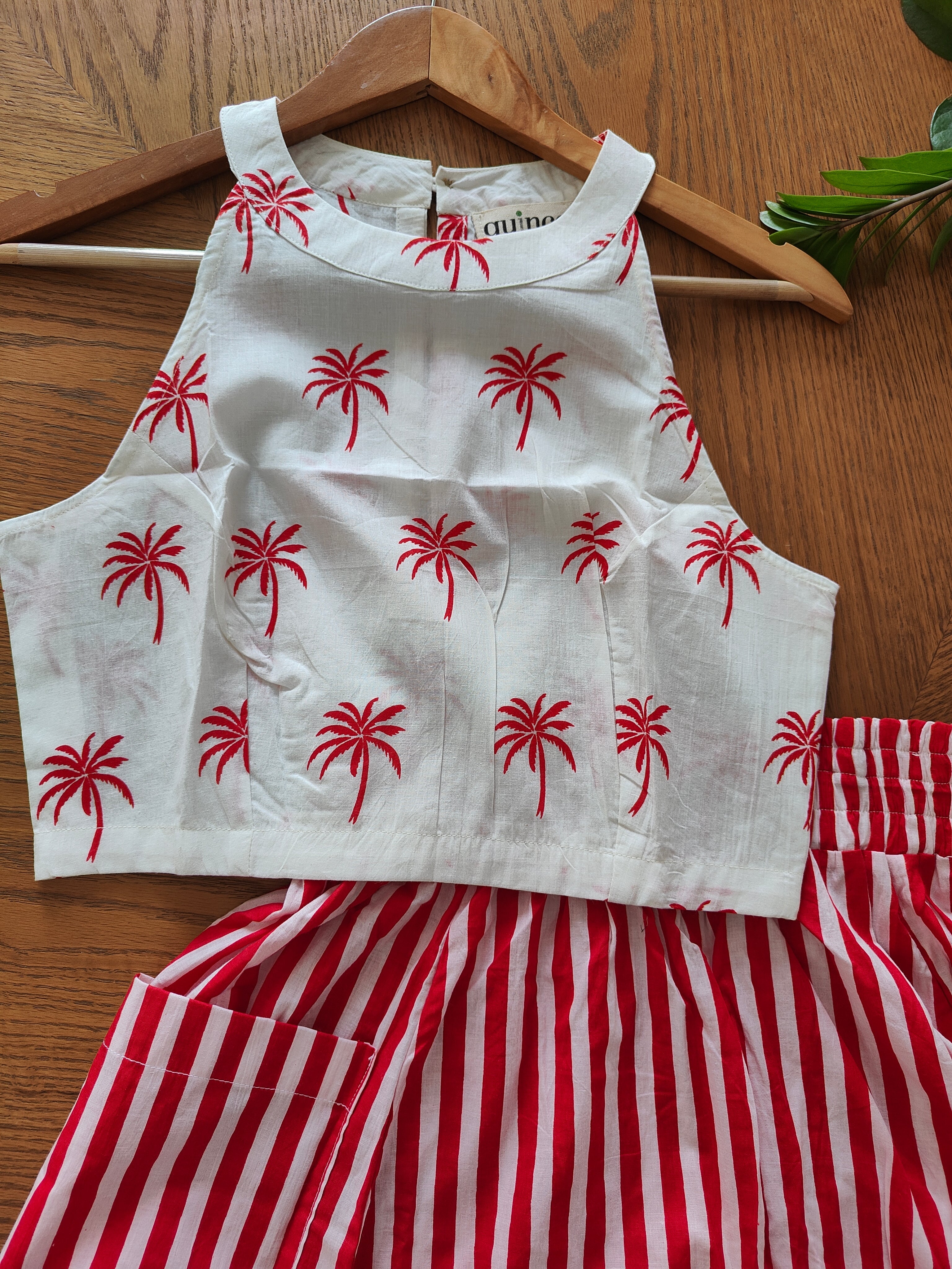 Mini Palm Halter Crop Top