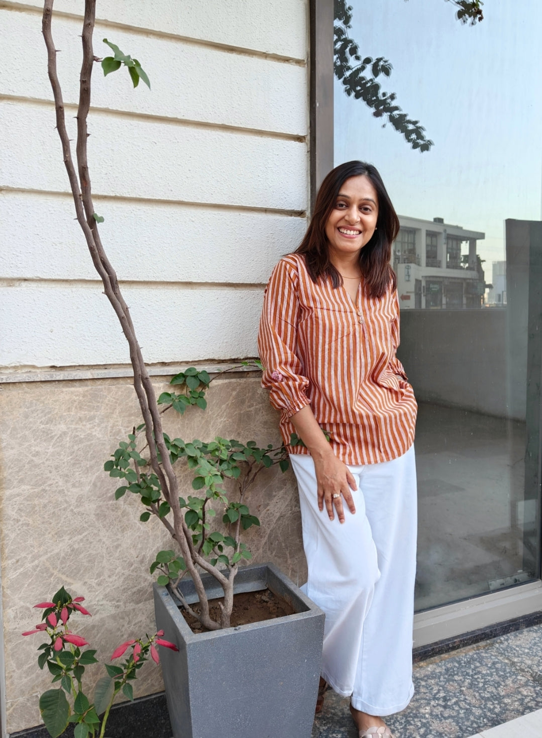 Brown Sugar Stripe Top