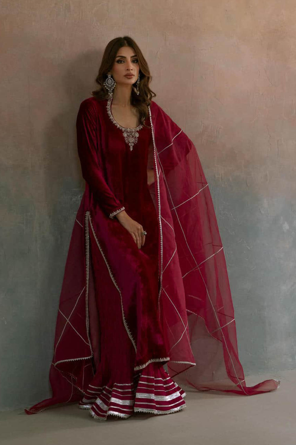 Ruby Velvet Luxe Suit Set