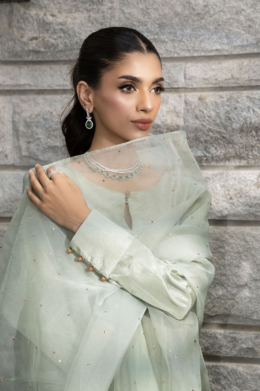Sage Green Pure Silk Kurta Set