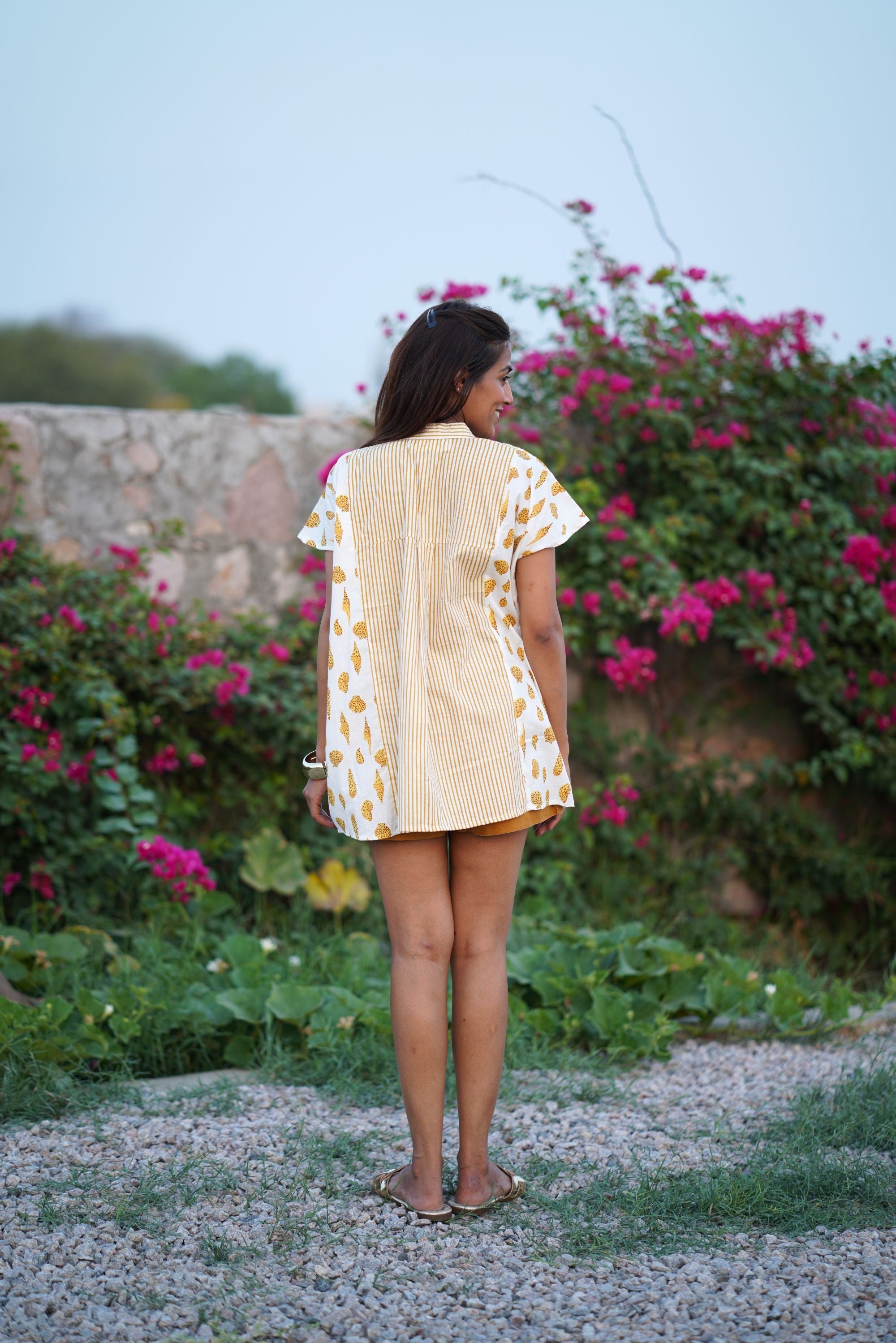 Shell and Stripes Boho Top