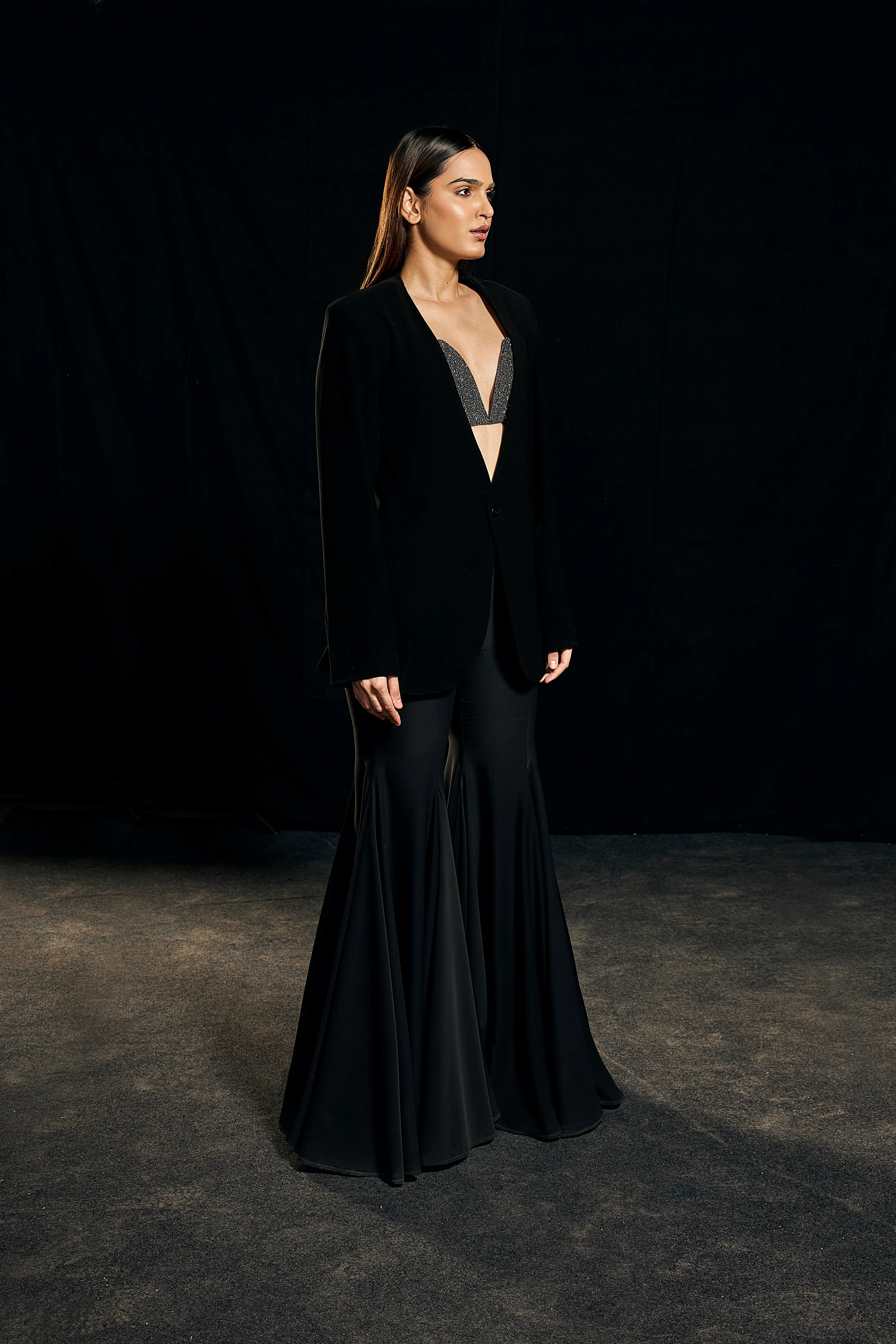 Red carpet open blazer