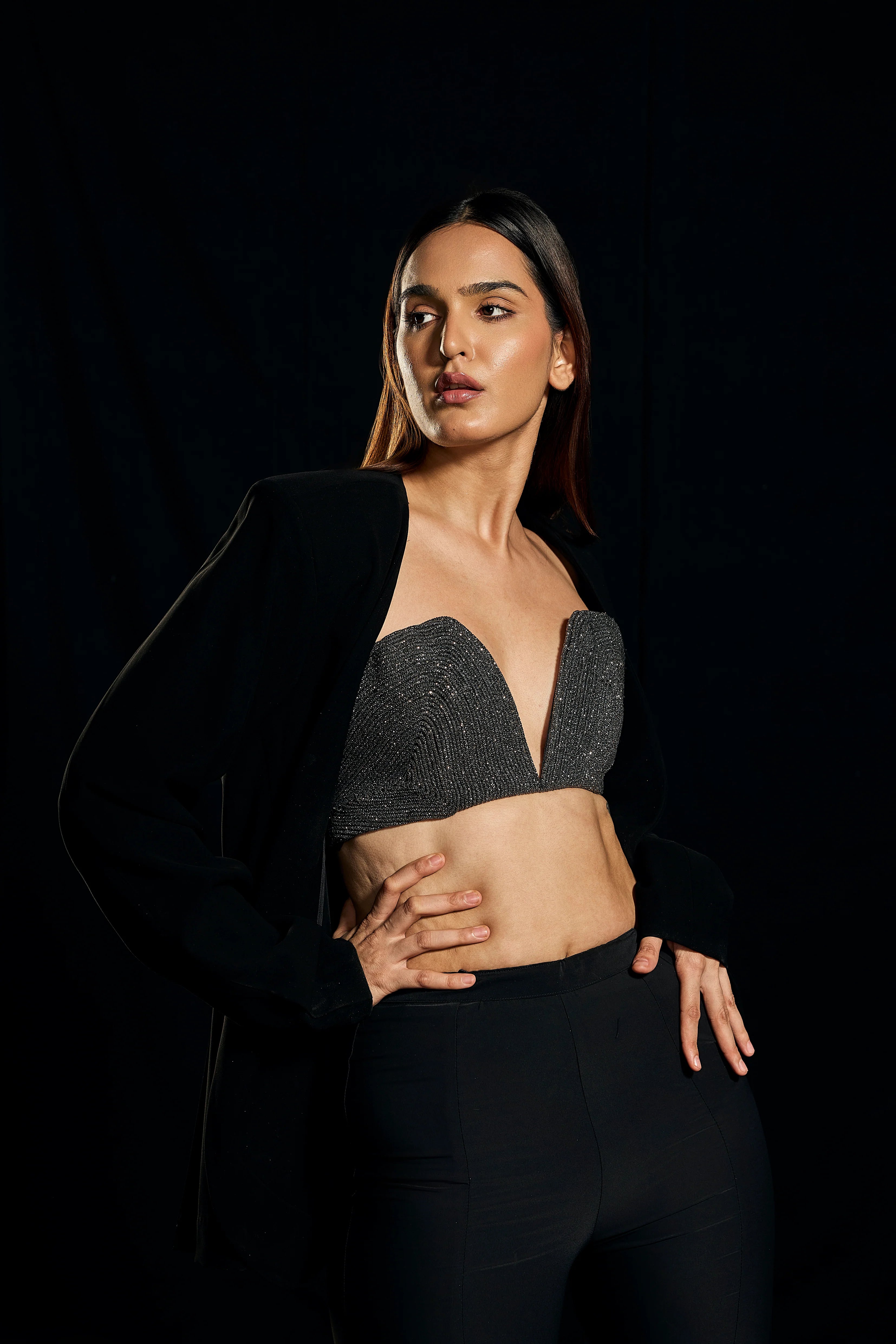 Red carpet open blazer