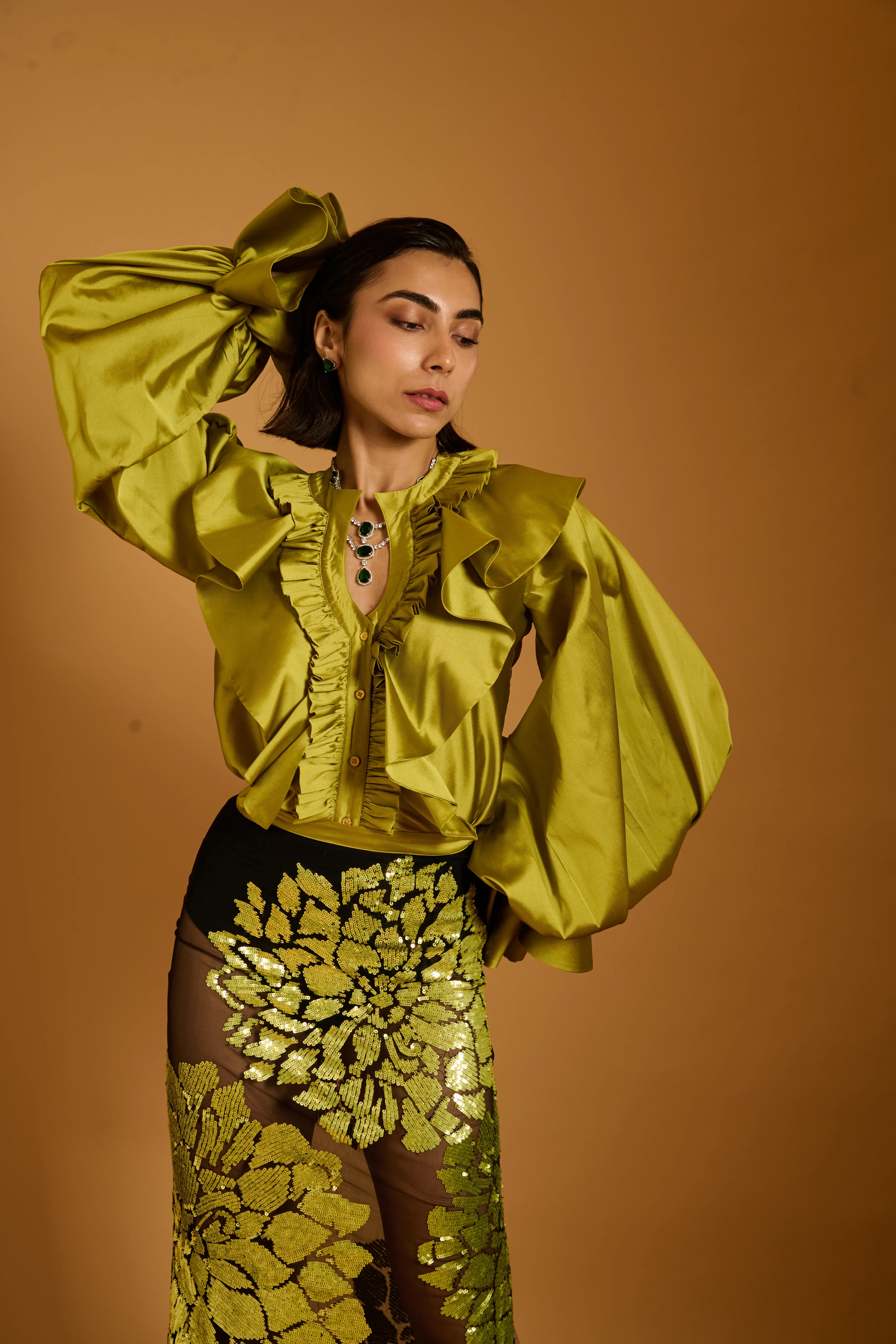 Trifecta acid green bauble shirt
