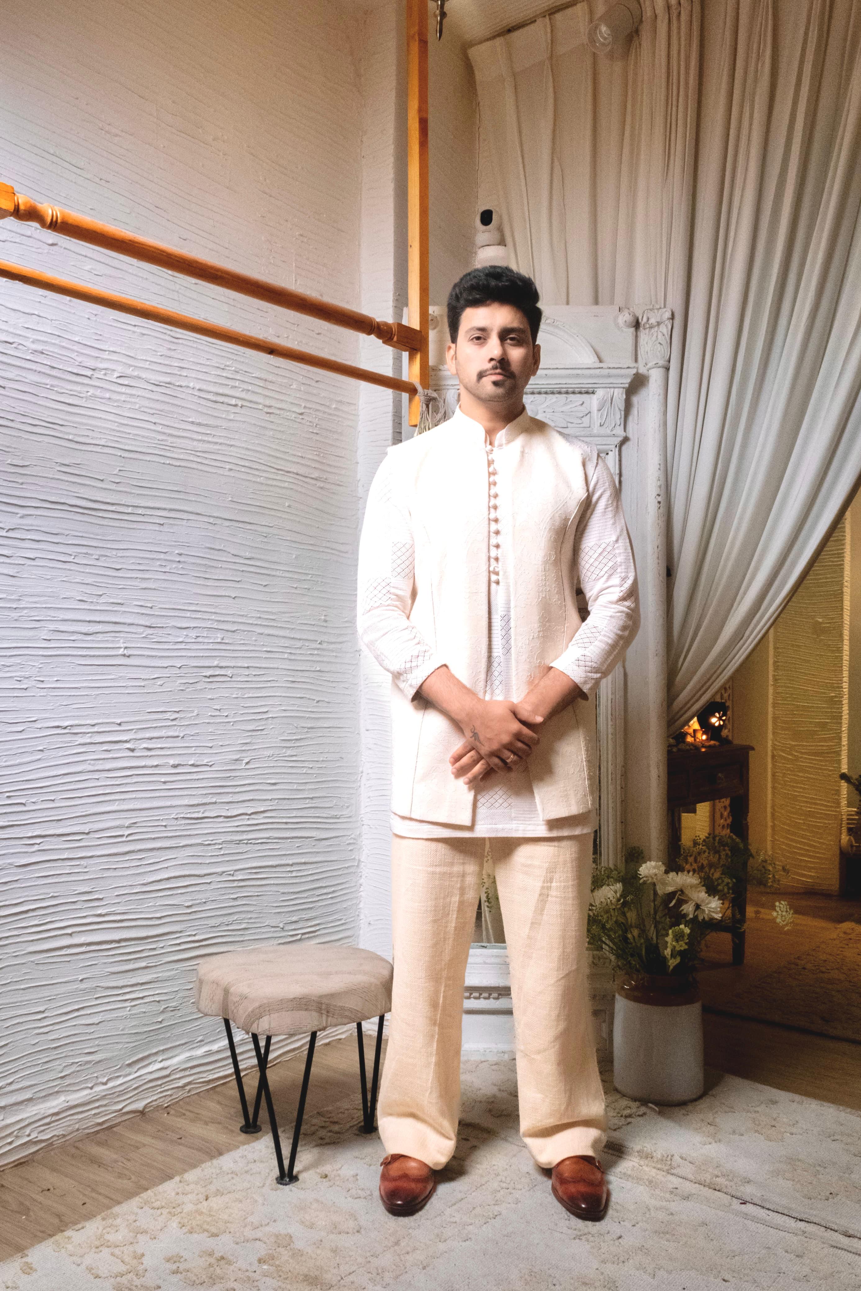 Half Jacket Kurta Set