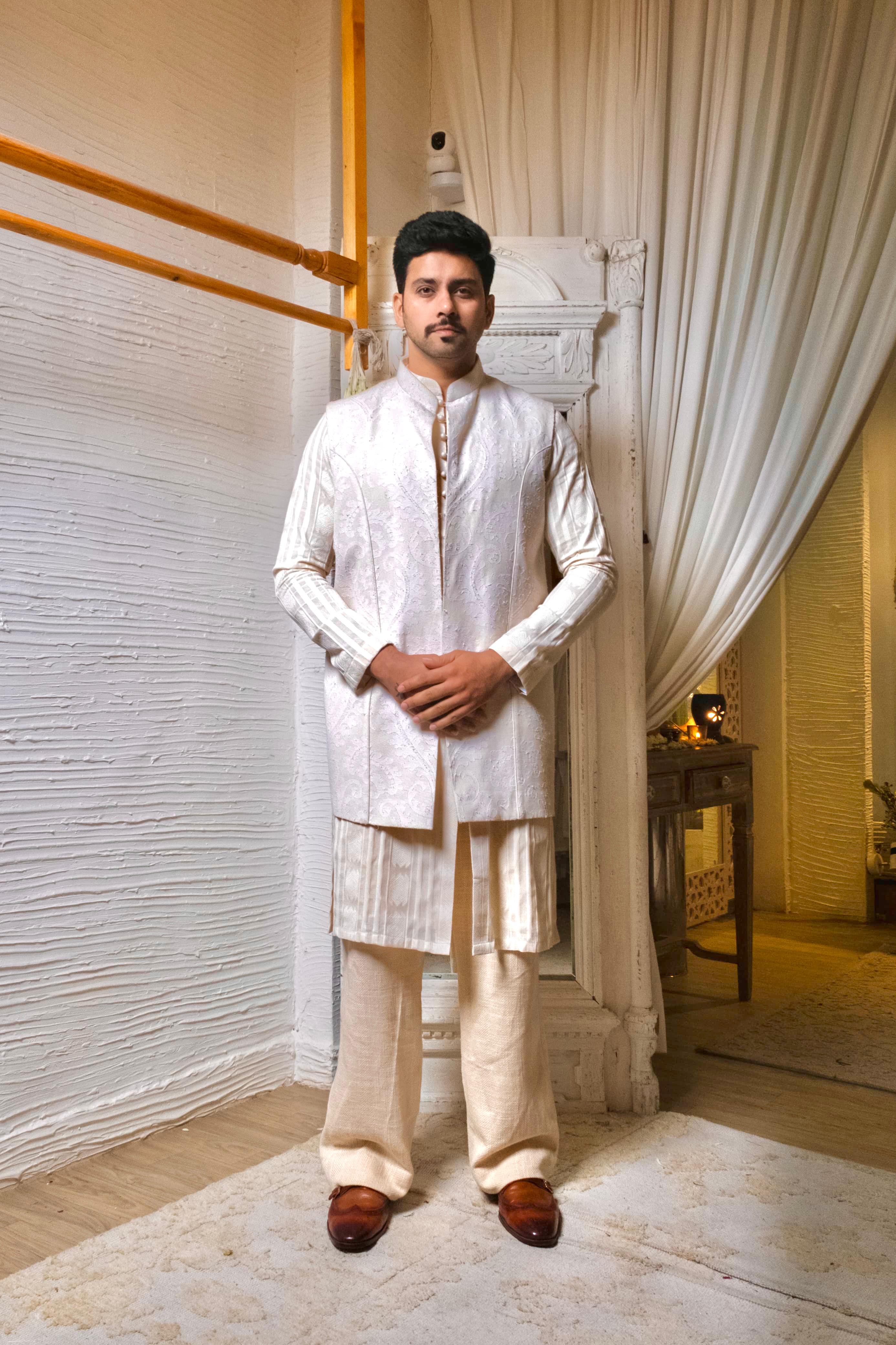 Half Jacket Kurta Set