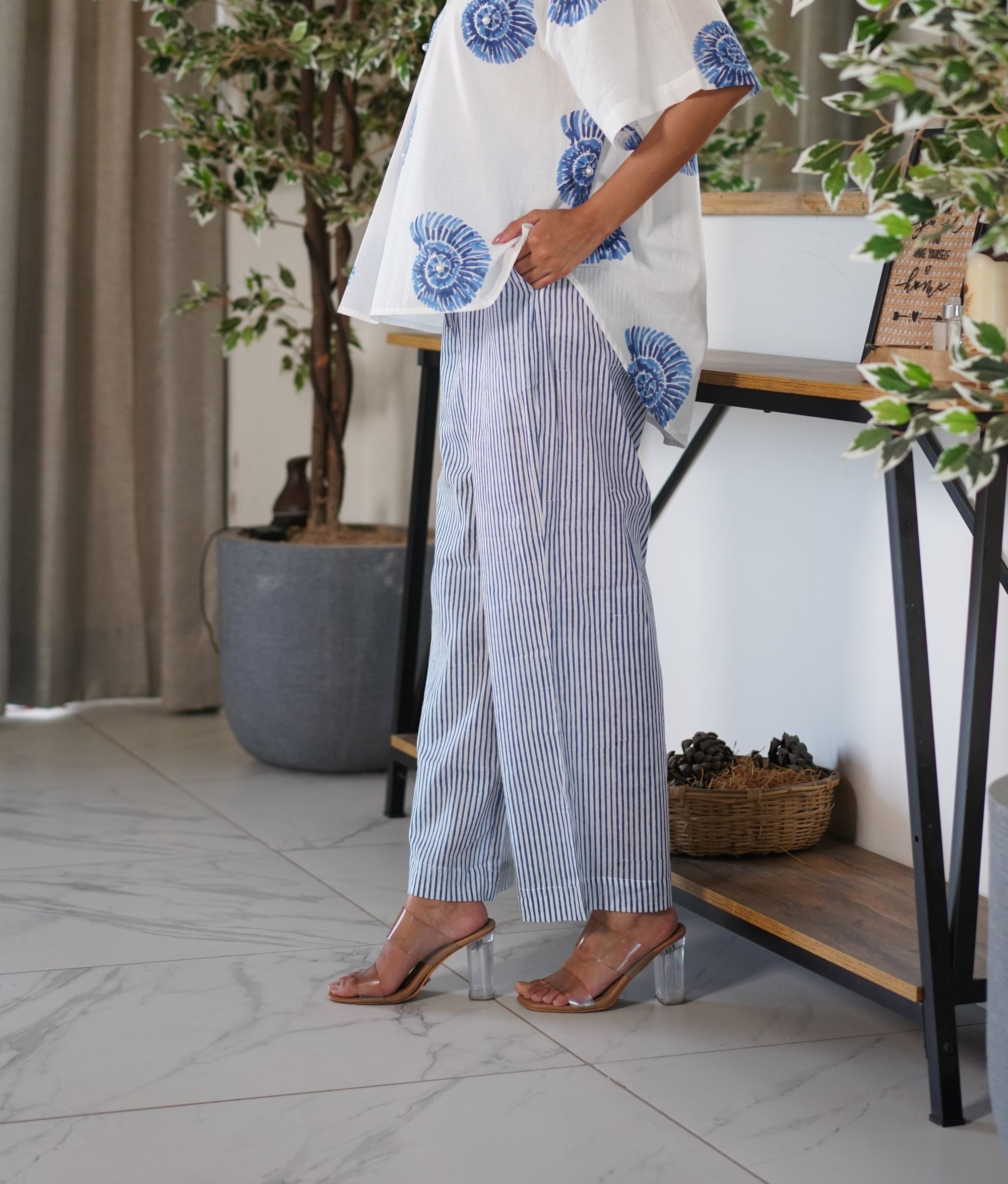 Handblock Stripe Bottoms