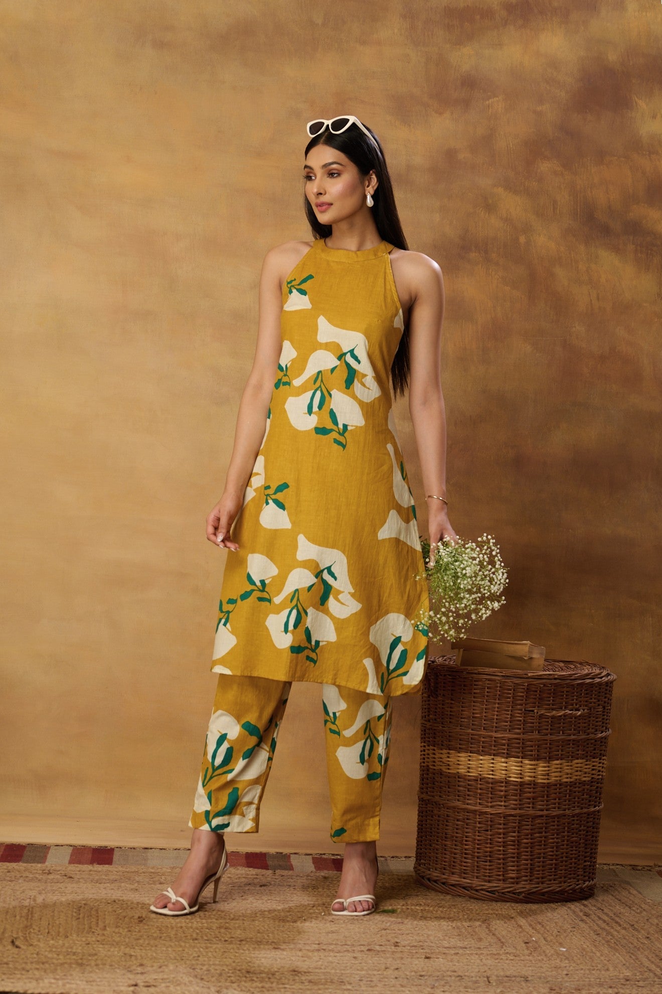 Marigold Halter Kurta Set (Set of 2)