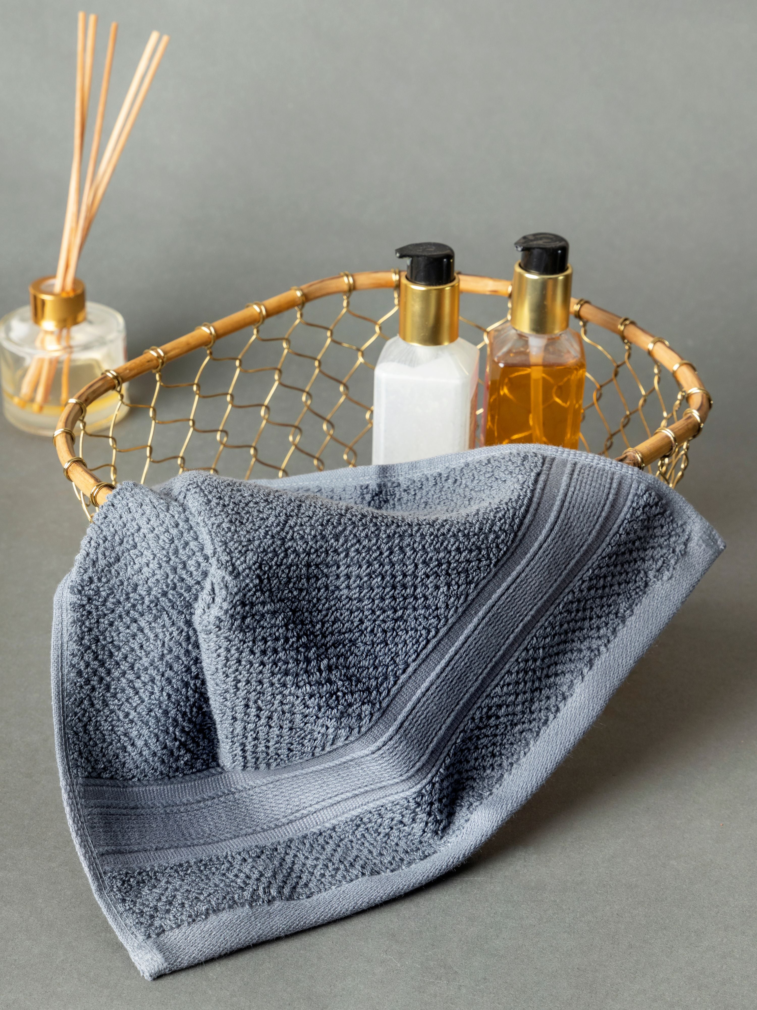 Face towel set of 4- Harbour blue
