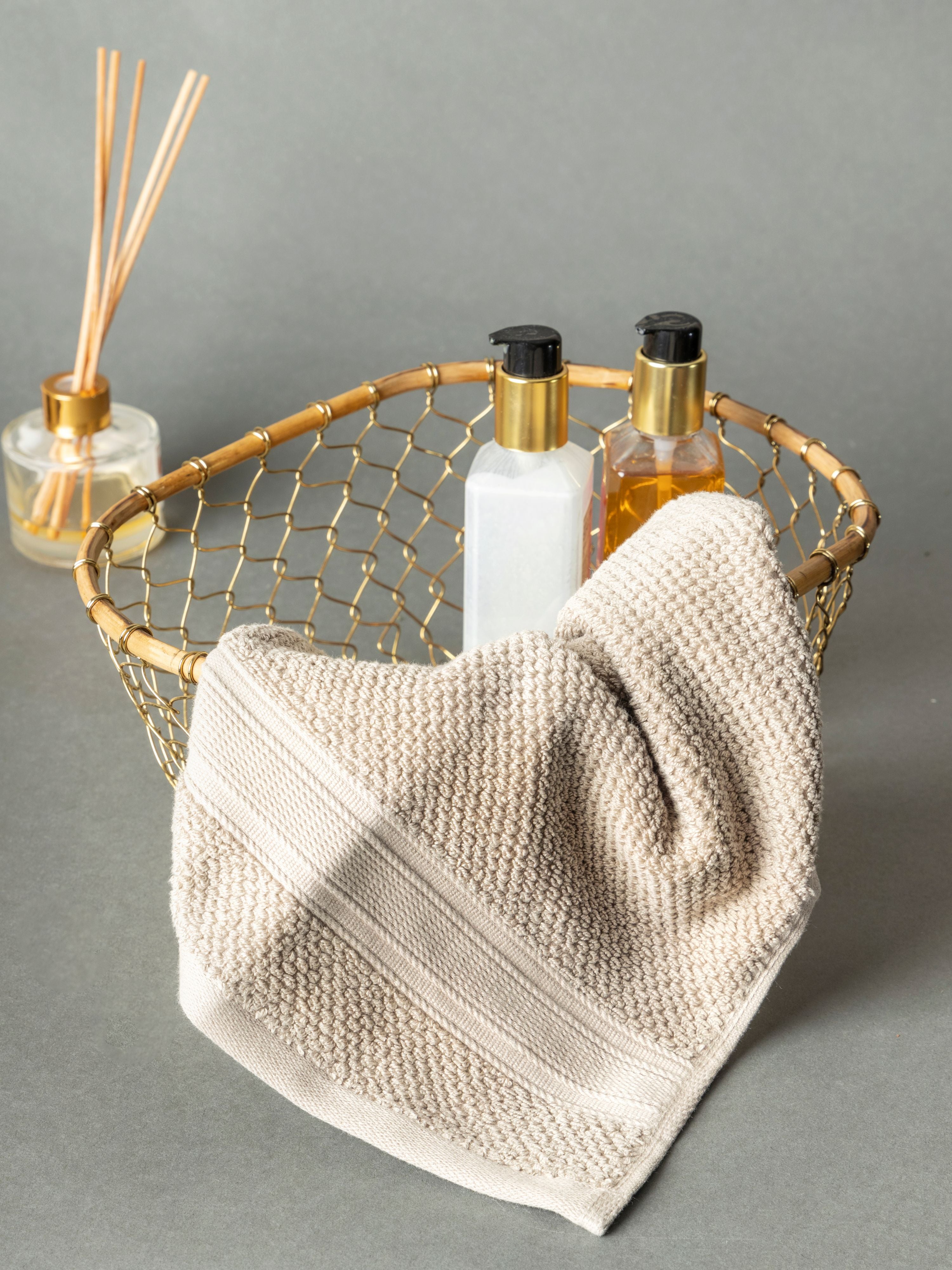 Face towel set of 4-Brindle beige