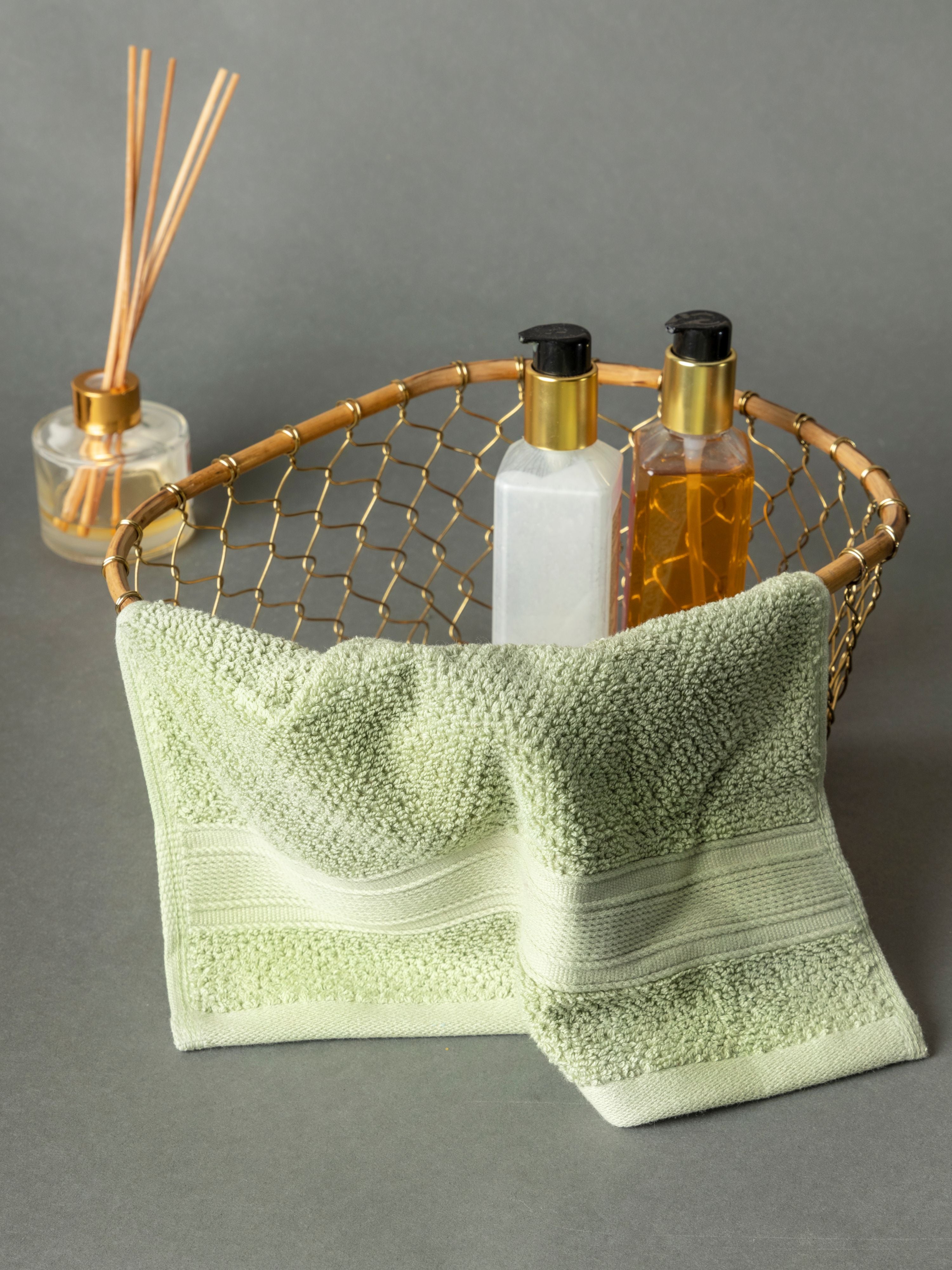 Face towel set of 4 - Sage green