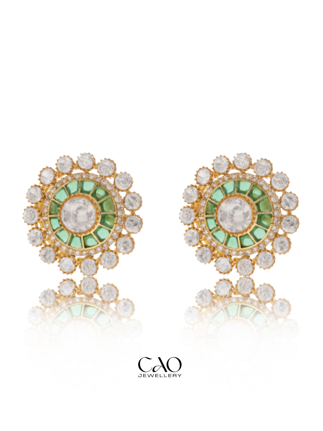 Green Aura Studs