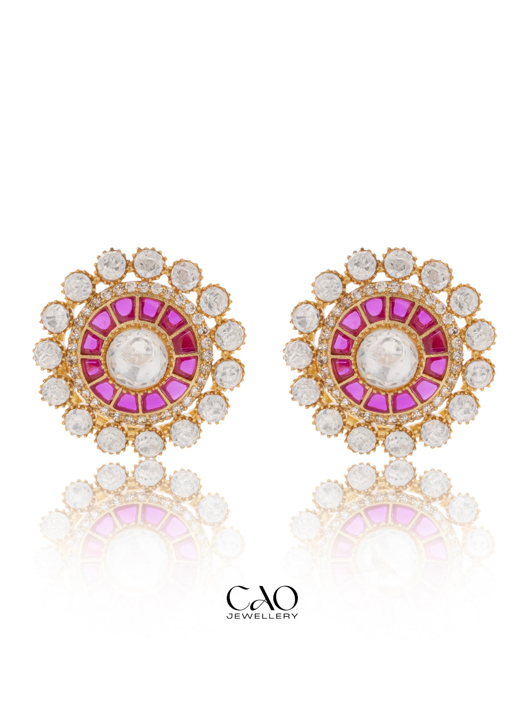 Pink Aura Studs