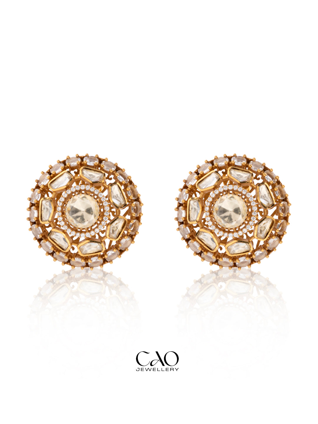 Noir Polki Studs