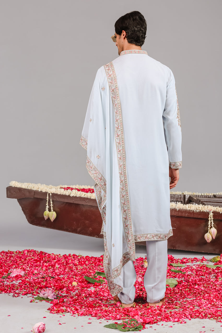LADKEWALE SKYBLUE KURTA SET