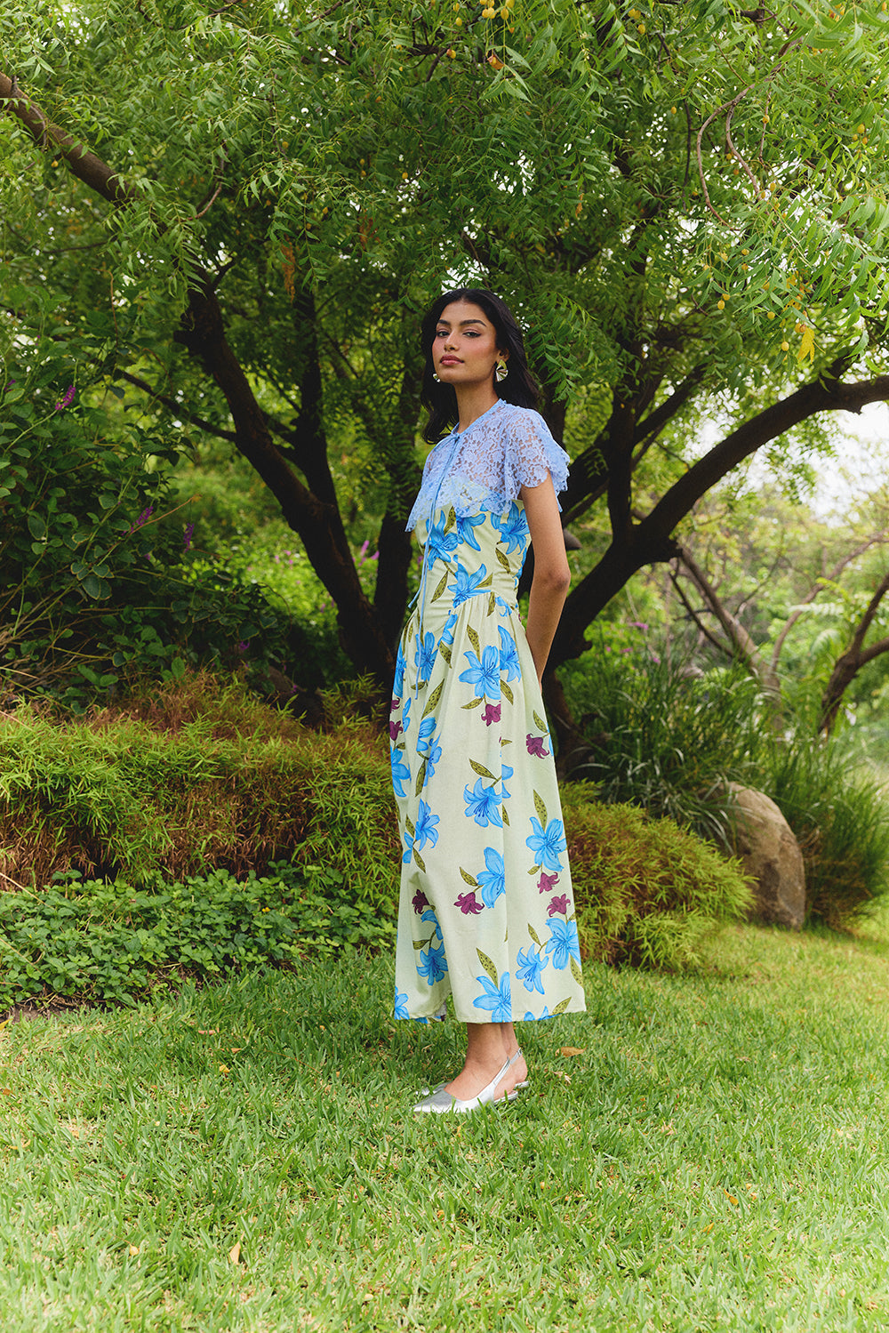 Blue Lily Dress (Without Cape)
