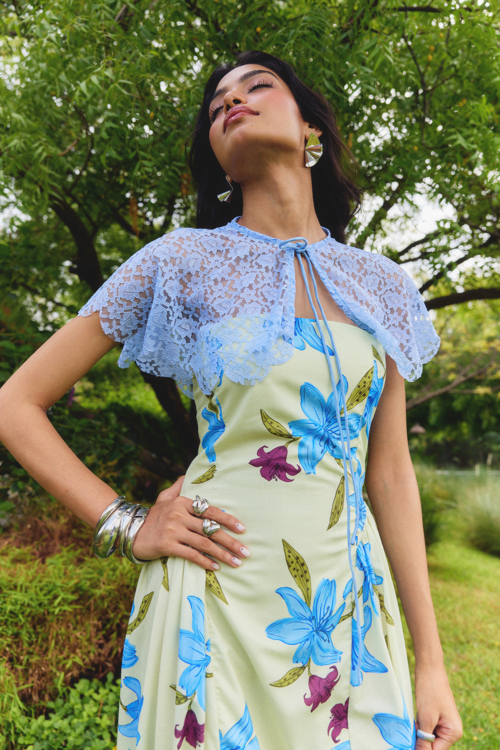 Blue Lily Dress (Without Cape)
