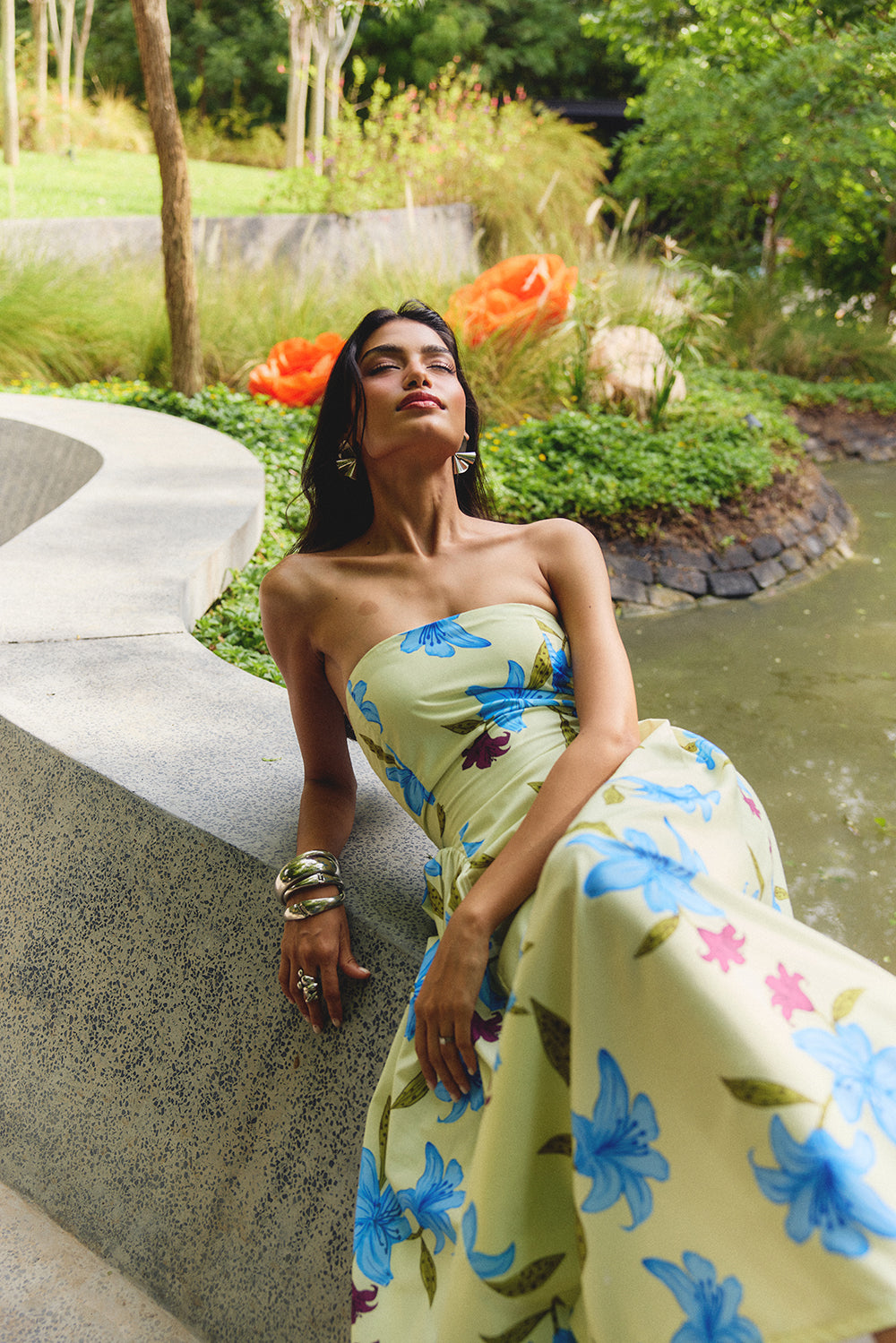 Blue Lily Dress (Without Cape)