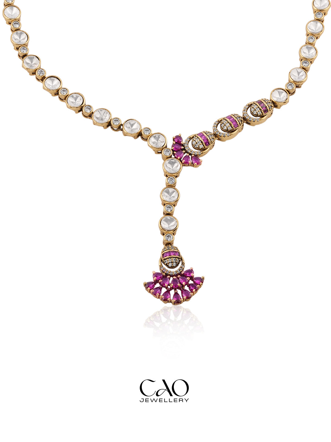 Ruby Polki Grace Necklace