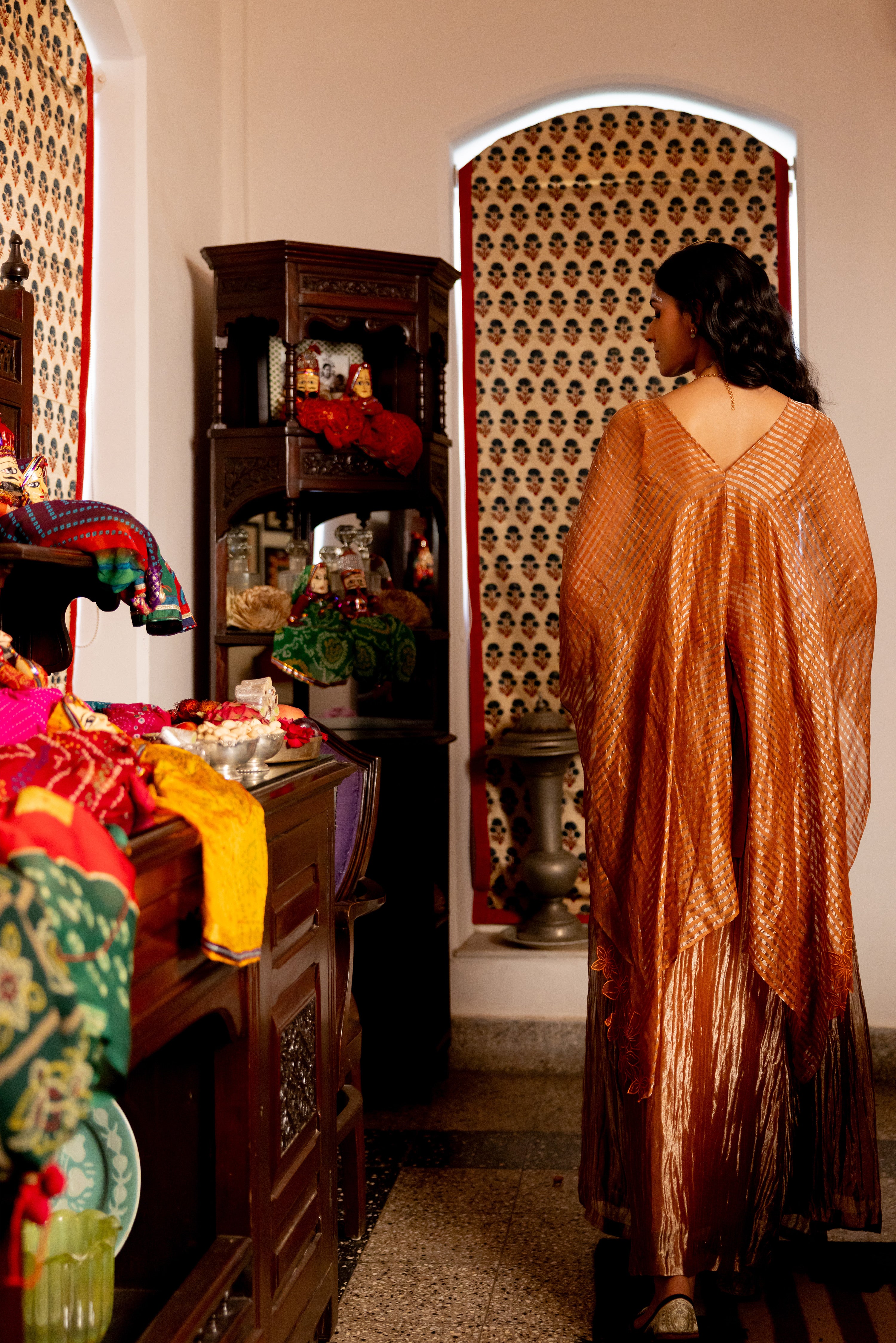 Rust dupatta set (Lekha)