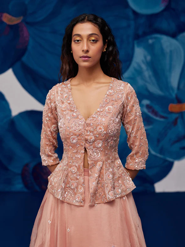 Celestial Rose Gold Jacket Set