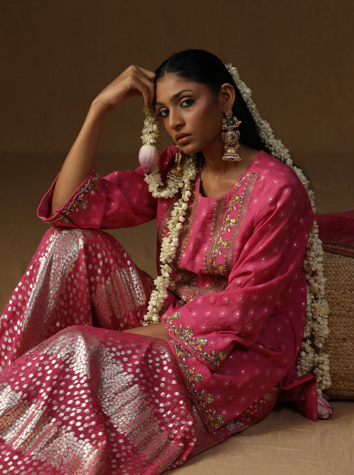 Rasika — Gulabi Embroidered Sharara Set