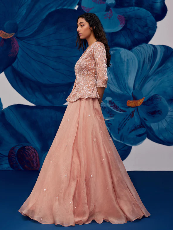 Celestial Rose Gold Jacket Set