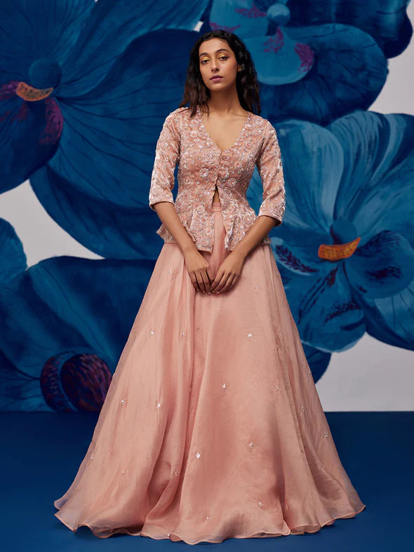 Celestial Rose Gold Jacket Set