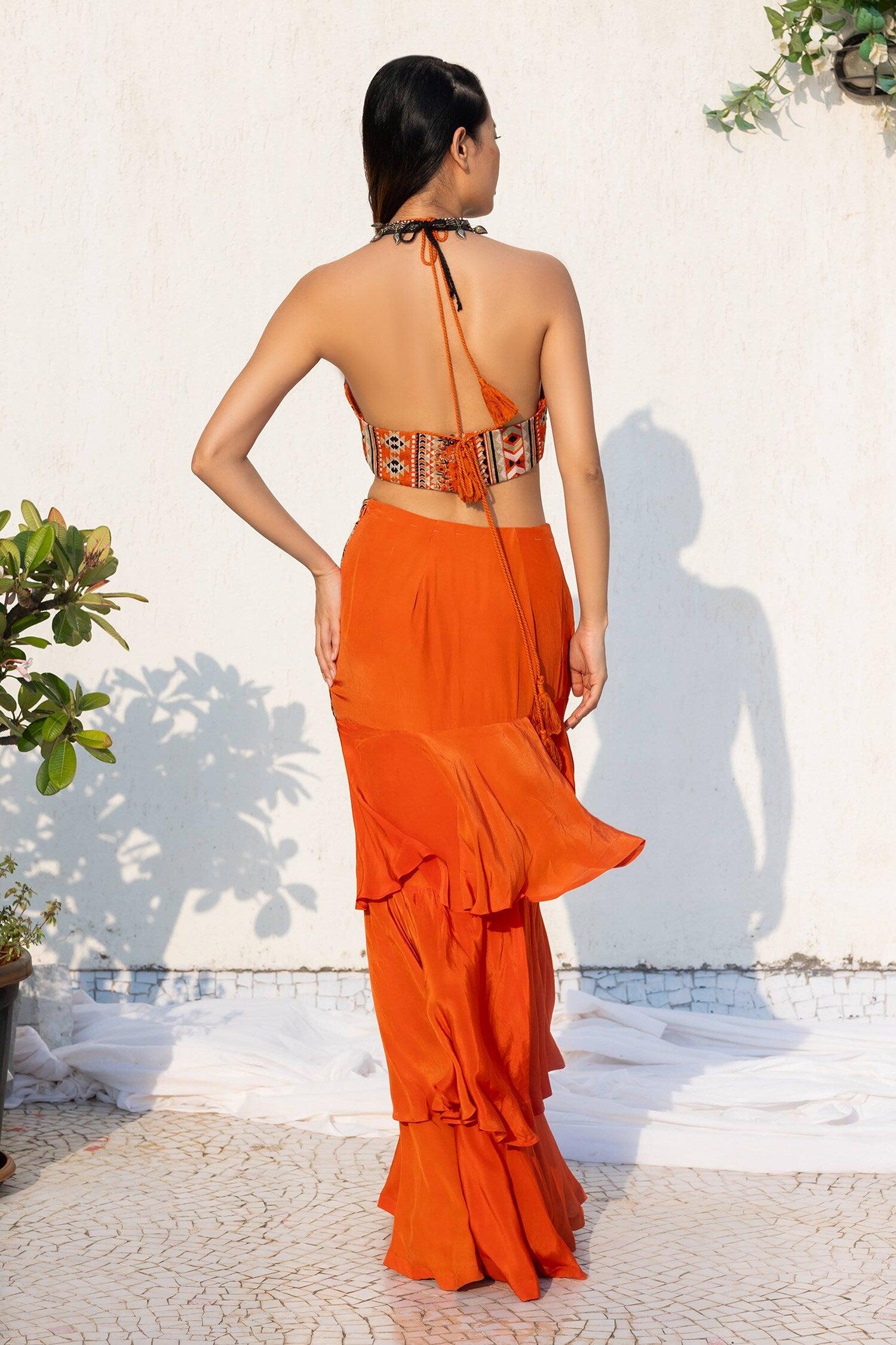 Sunburnt frill skirt with bustier
