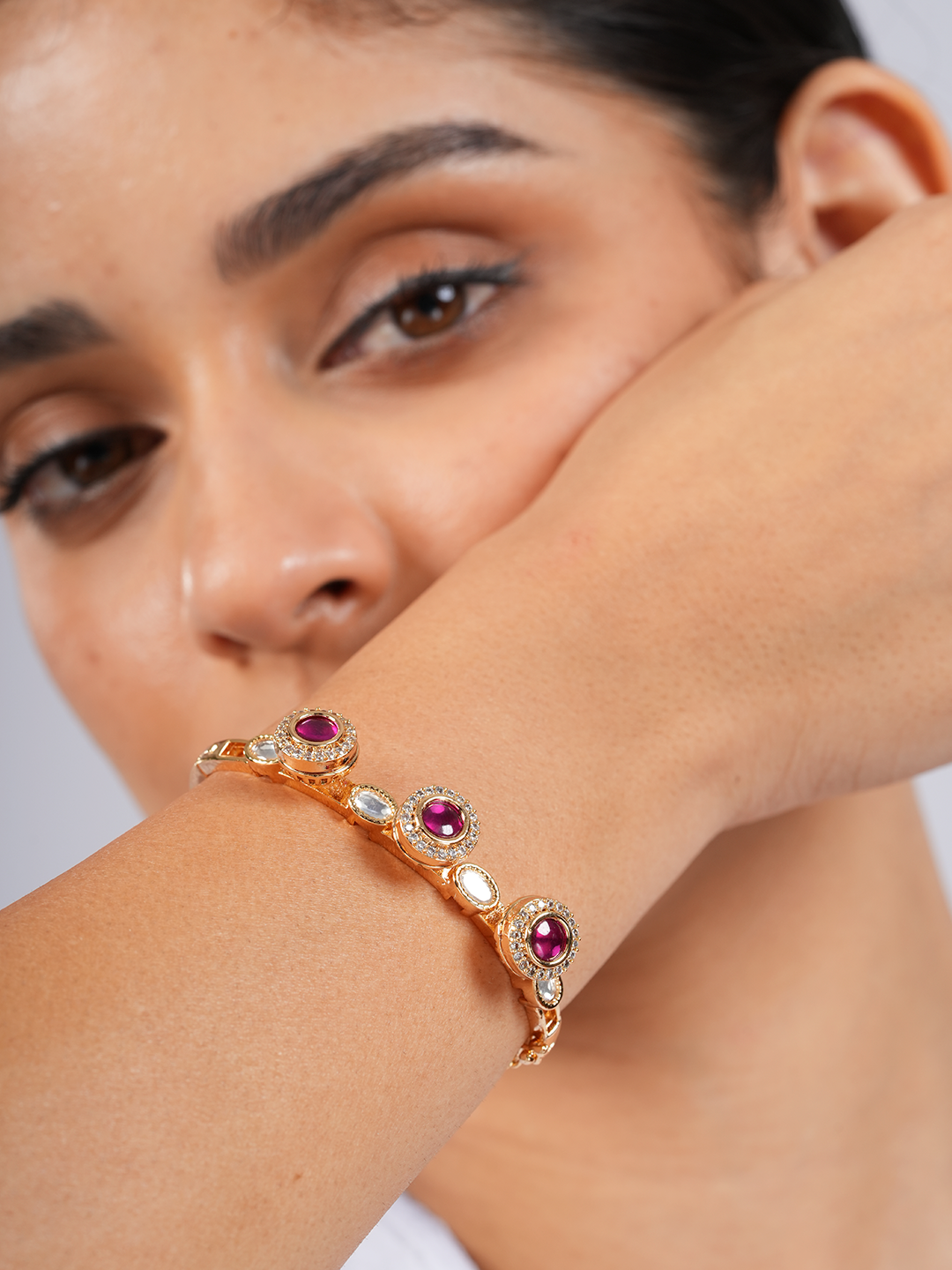 Crimson Orbit Bracelet