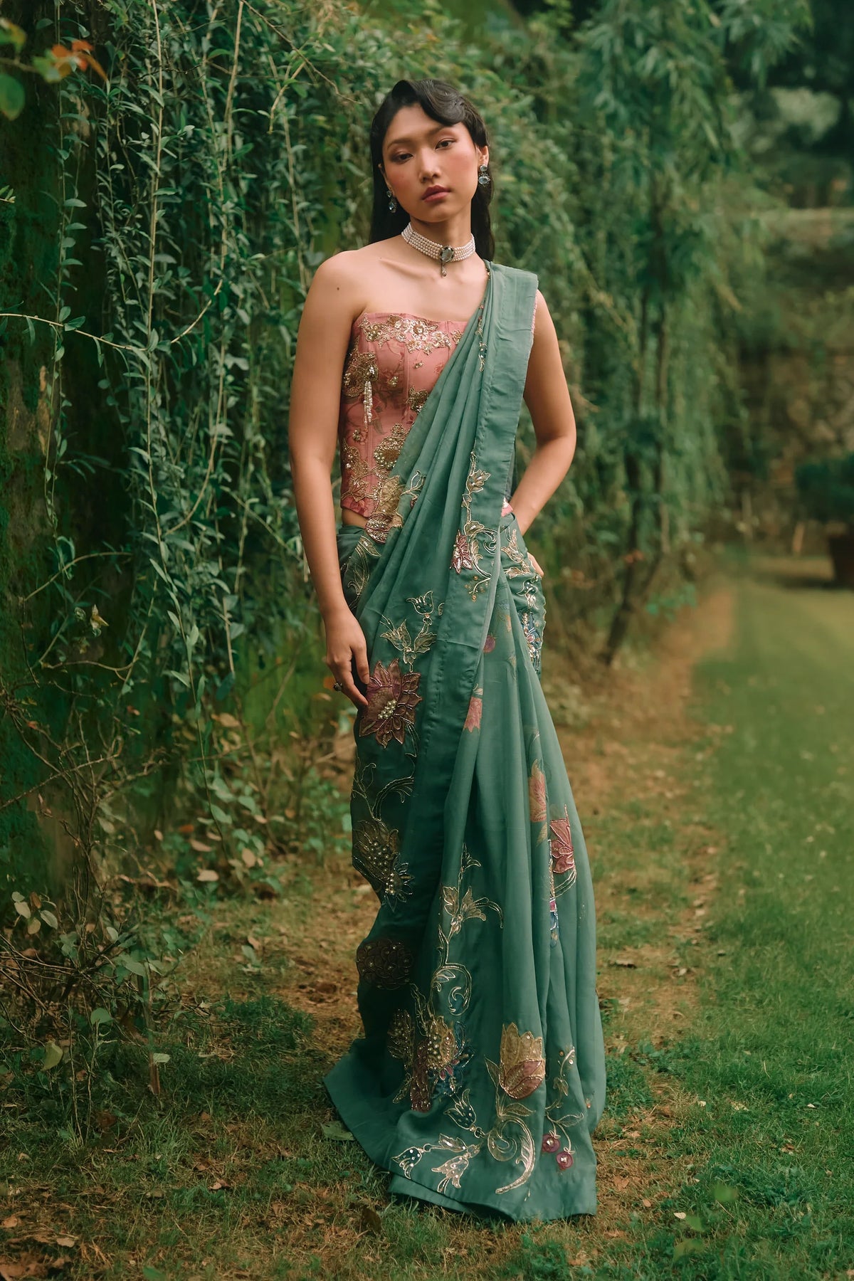 ROSY SAREE SET