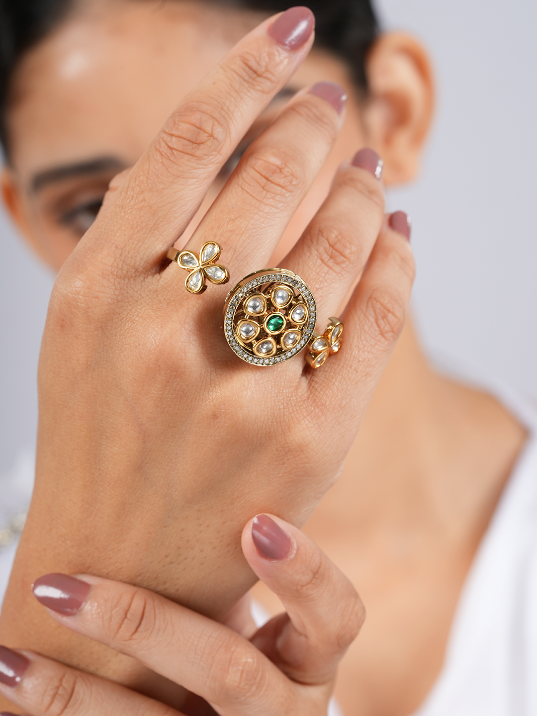 Green Two Finger Ring