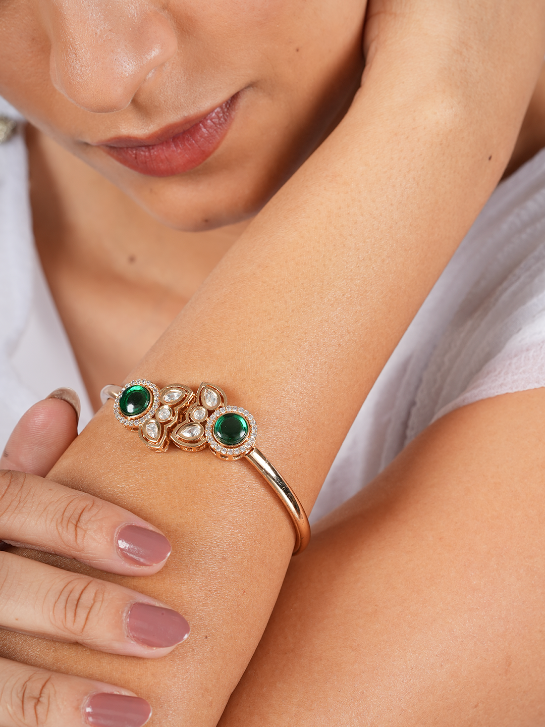 Emerald Halo Bracelet