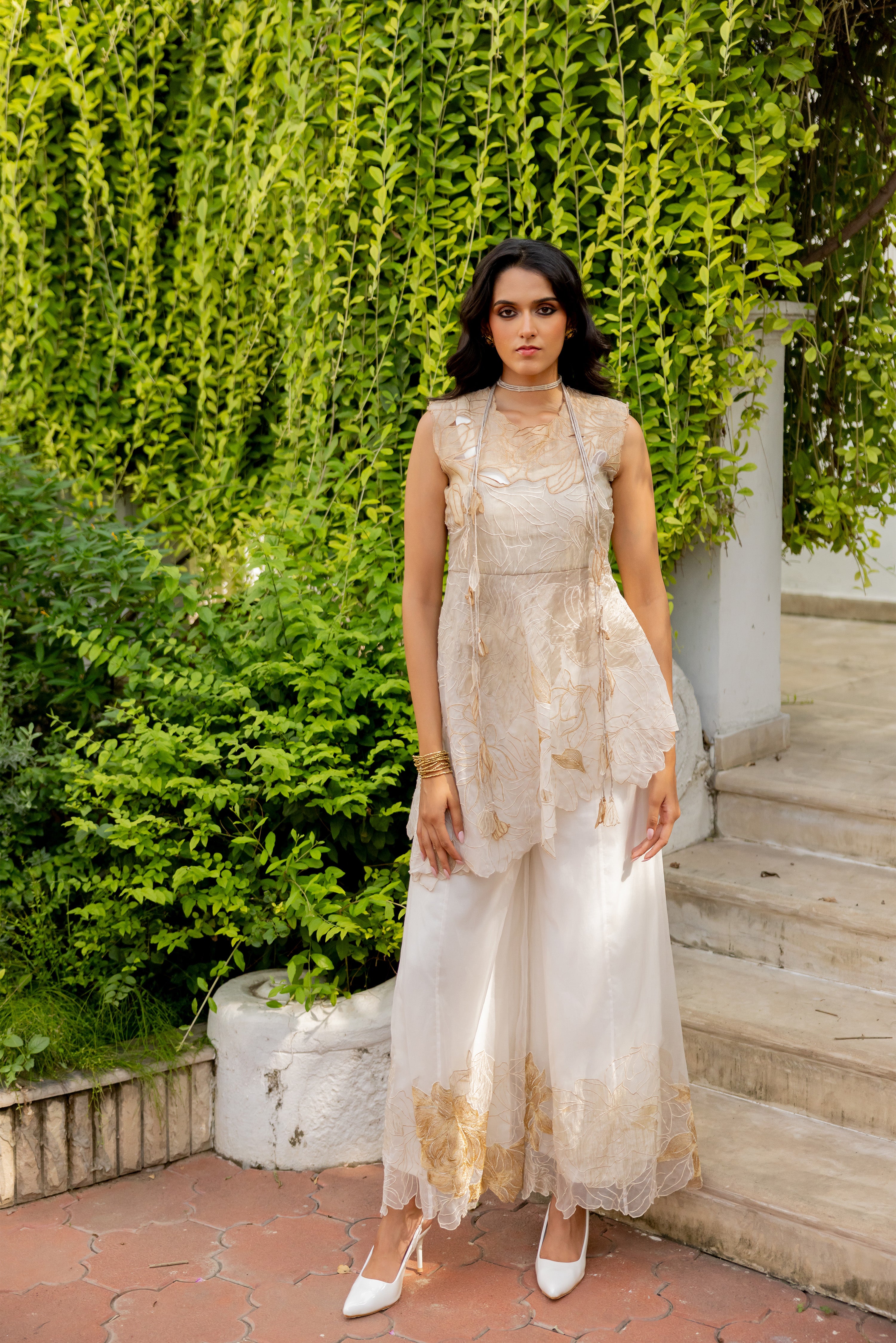 IVORY KURTA SET (shwetha)